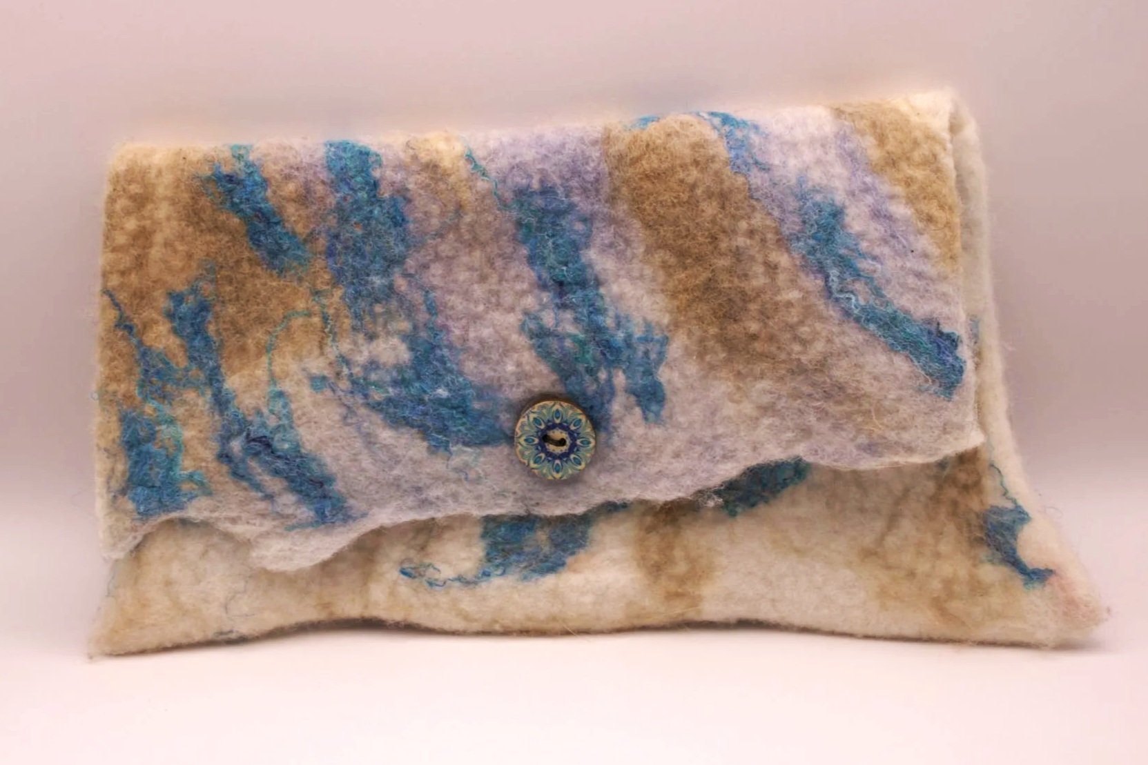 Blue & White Clutch Bag