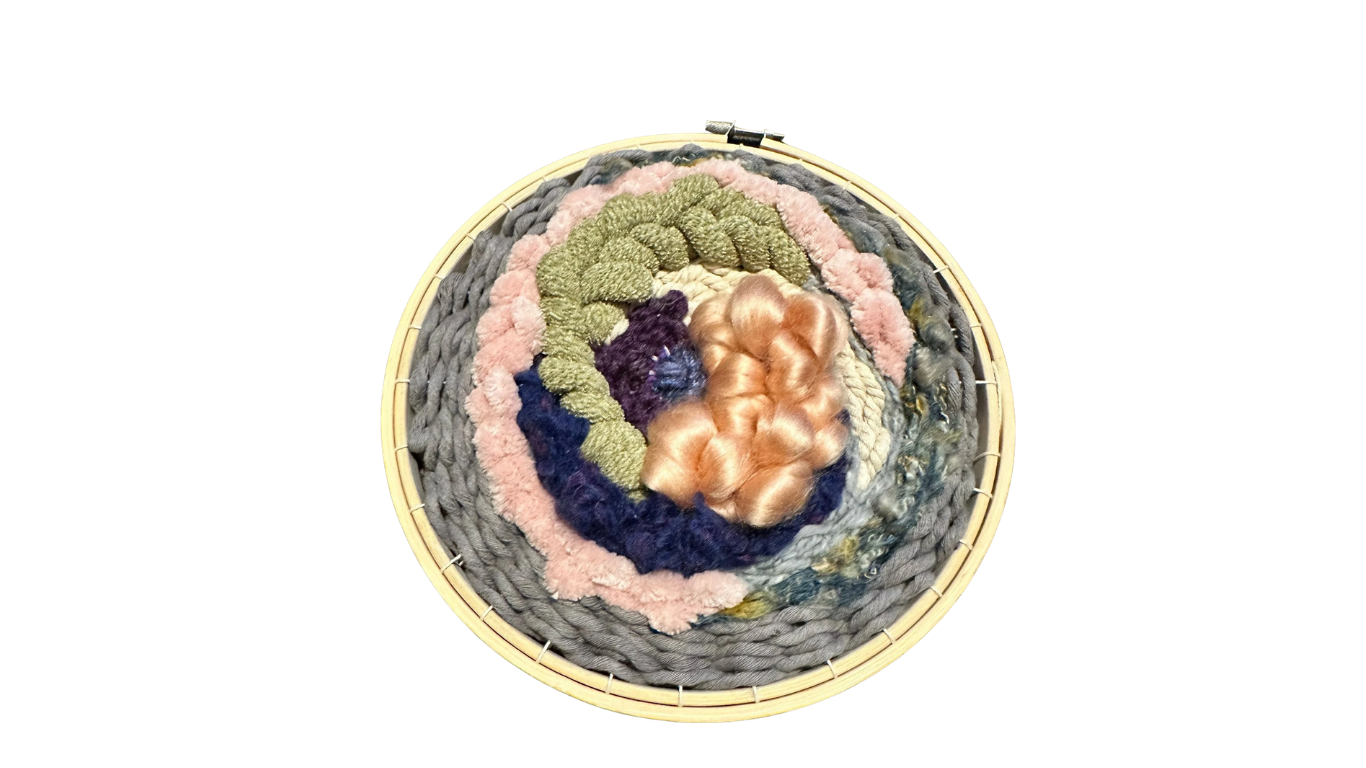 Circular Weaving Pink & Grey