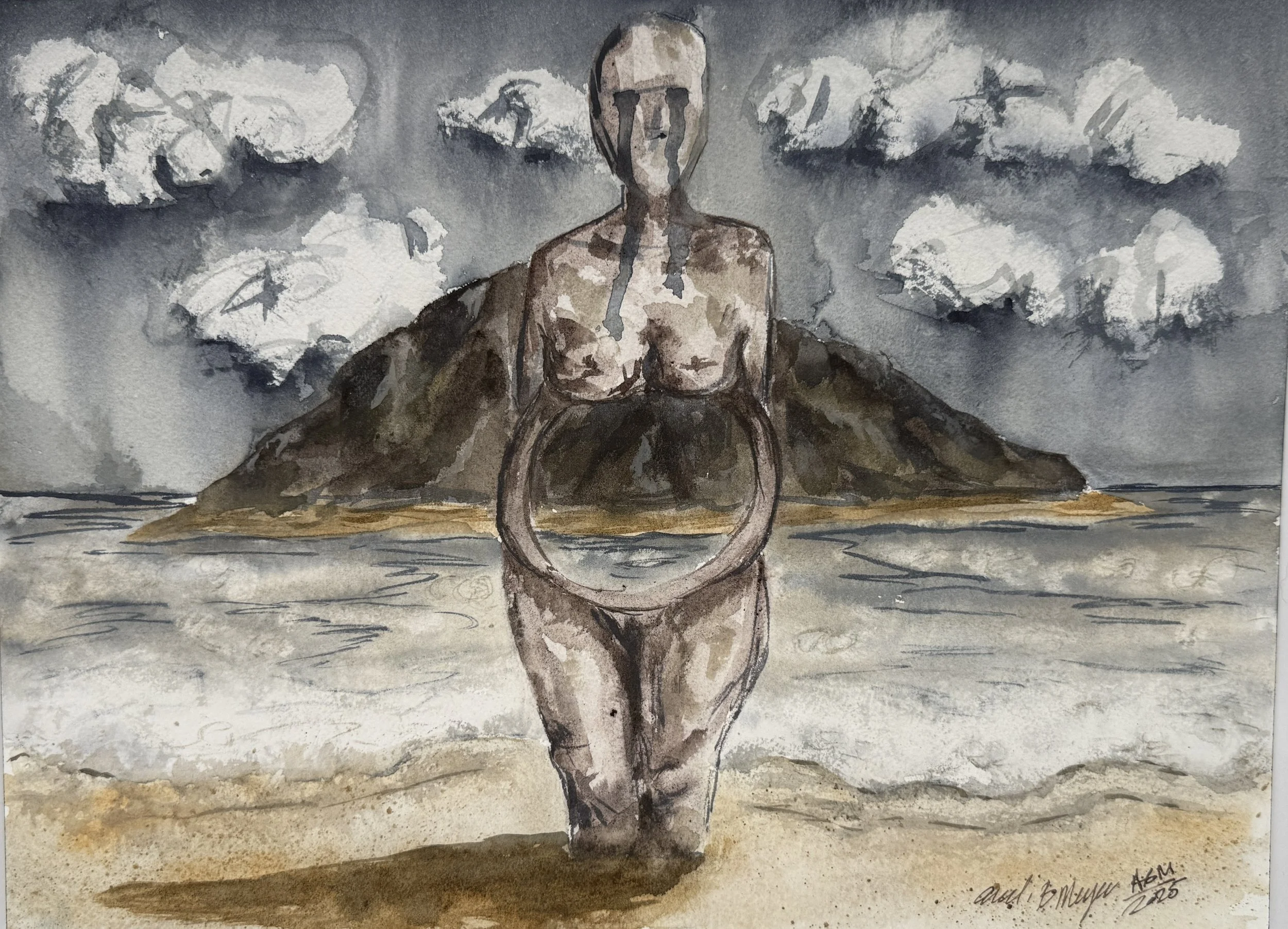 Tidal Reliquary - 2025 - Watercolor and Paper