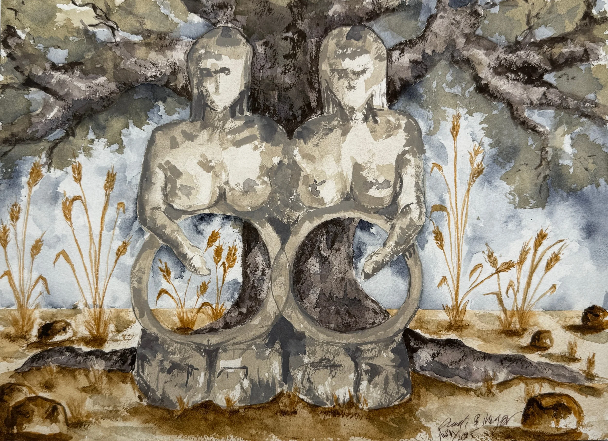 Ossuary of Grief - 2025 - Watercolor and Paper