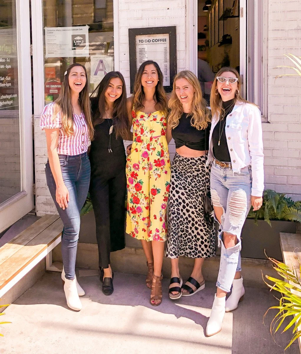 group of women friends smiling