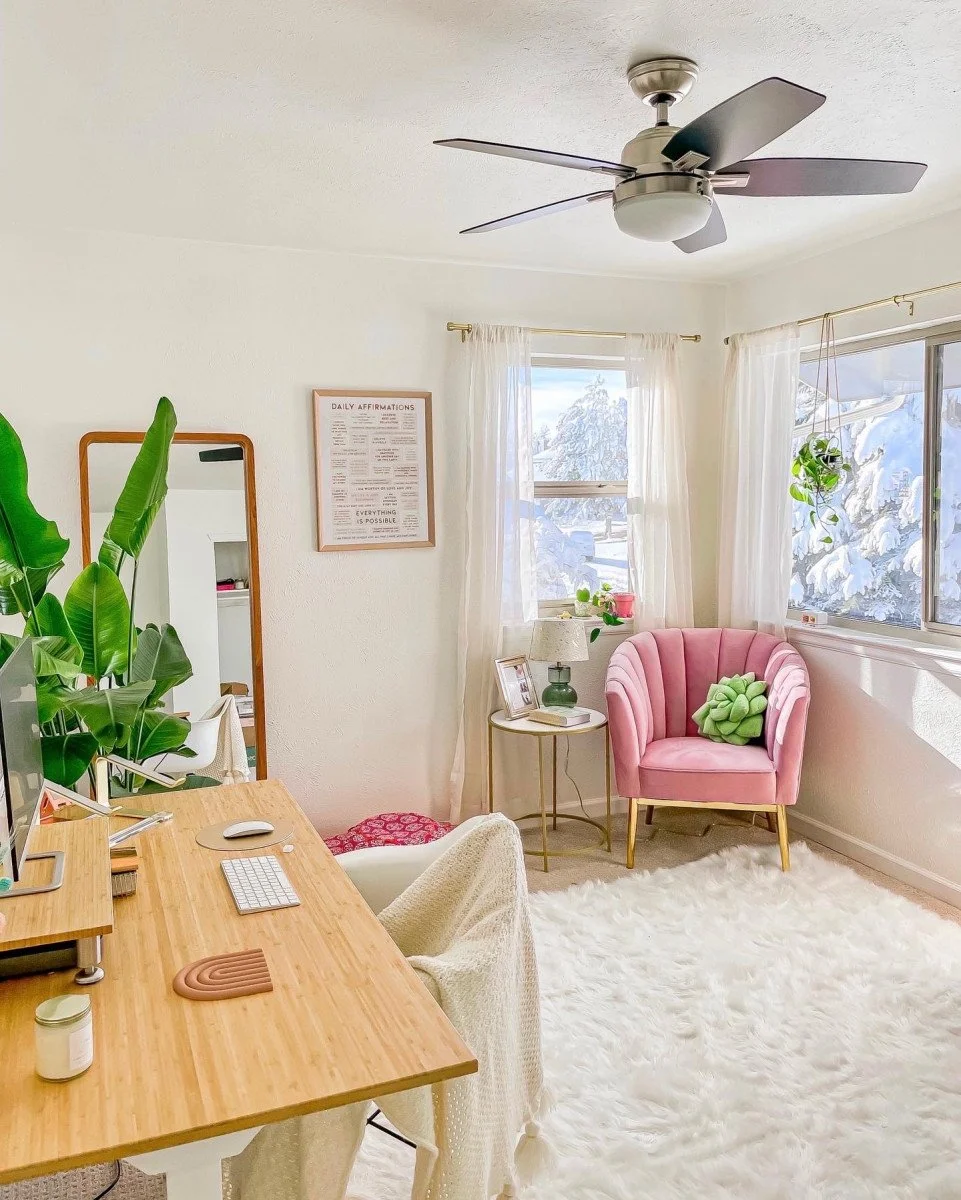 beautiful airy woman's office