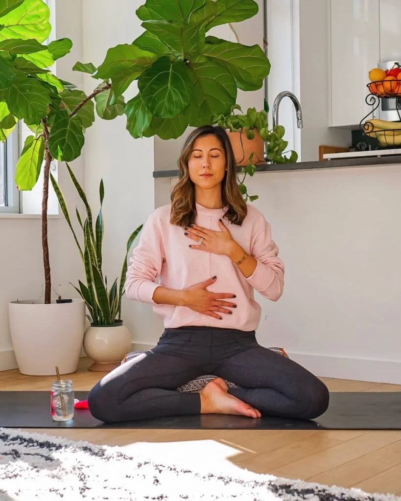 woman meditating