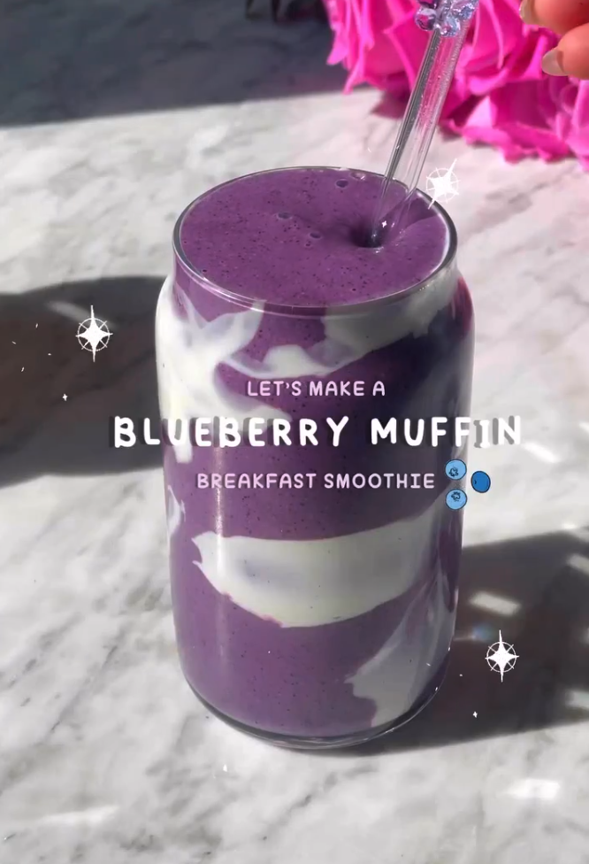 purple swirl smoothie