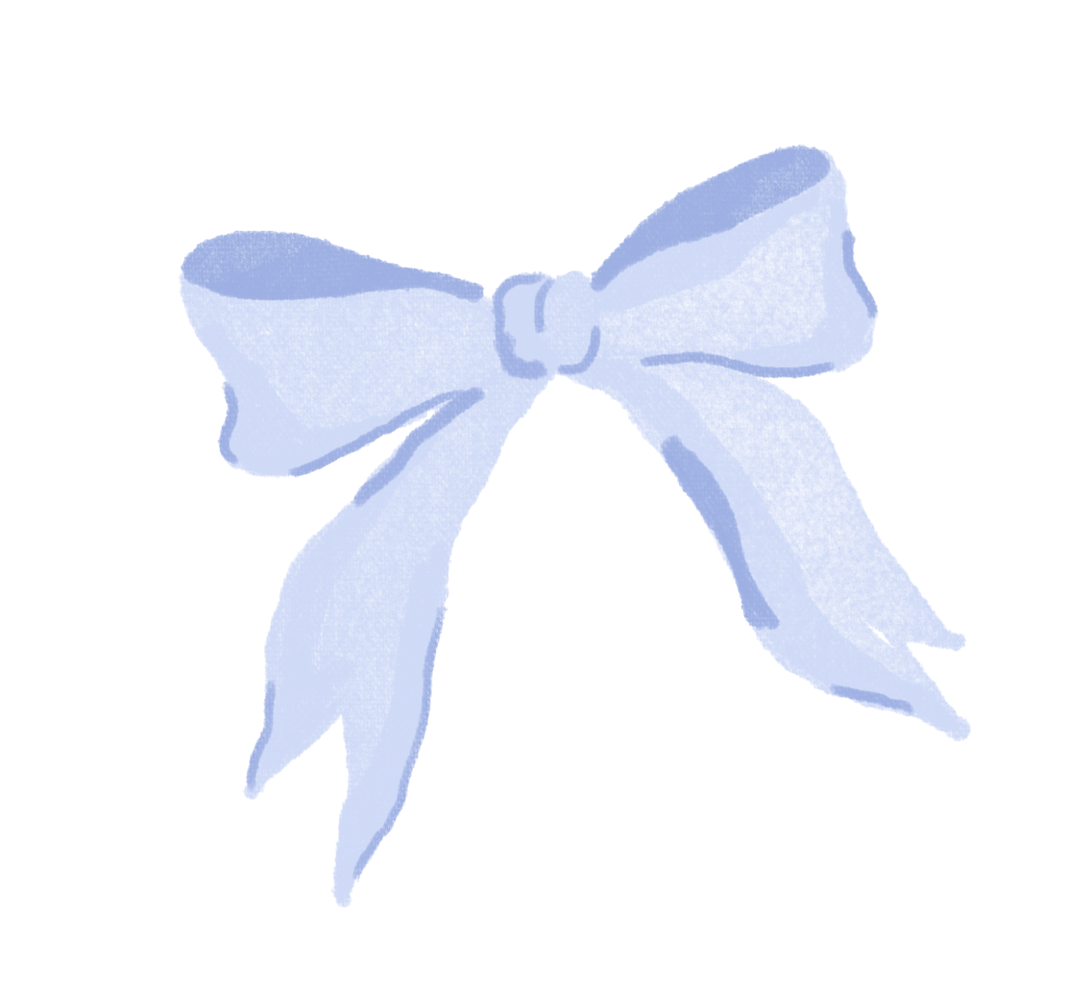 A close-up of a pastel-colored bow, tied with the knot in the center, made of a soft fabric.