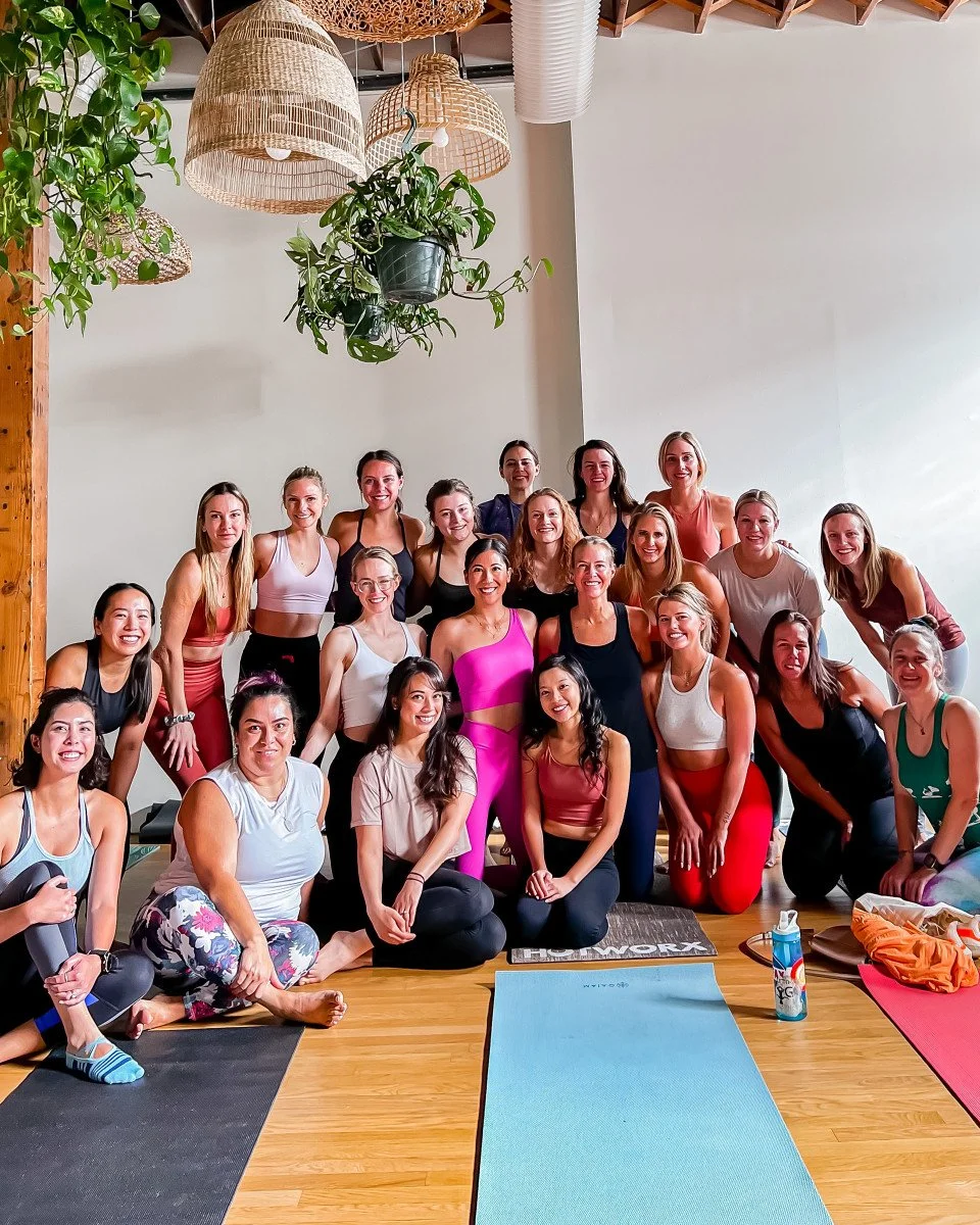 group photo after yoga
