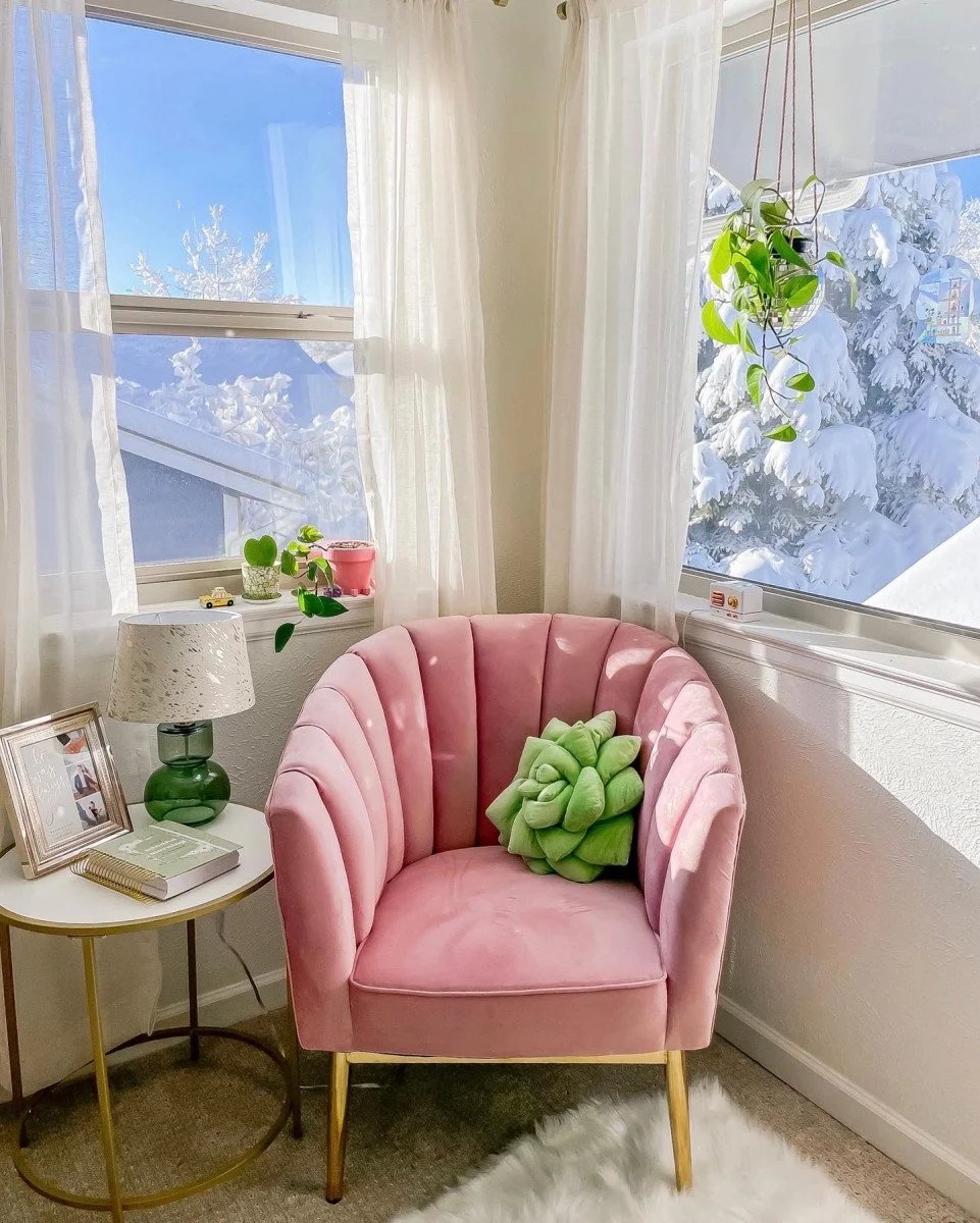 pink home office chair
