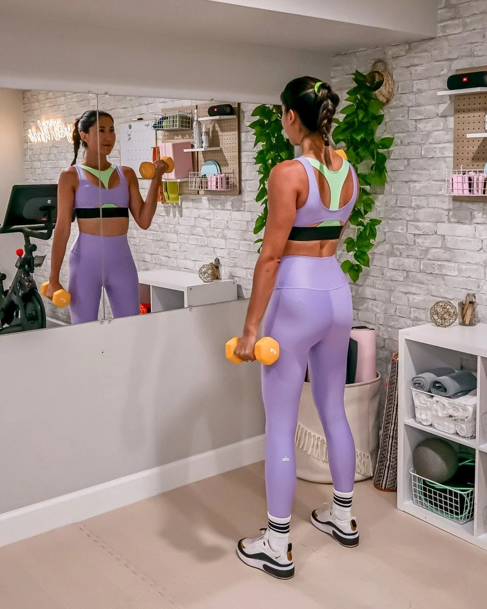 woman lifting weights