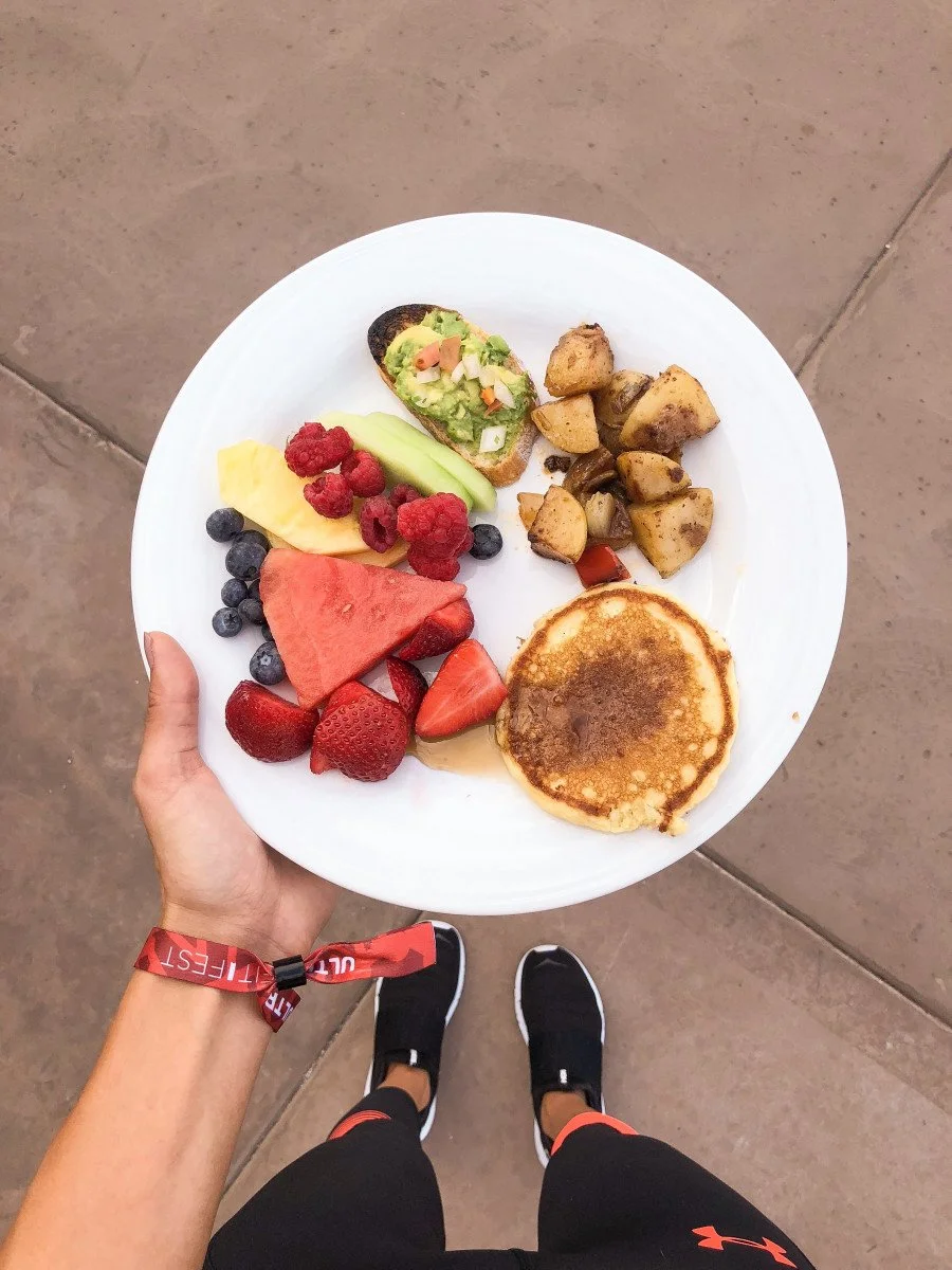 colorful plate of food