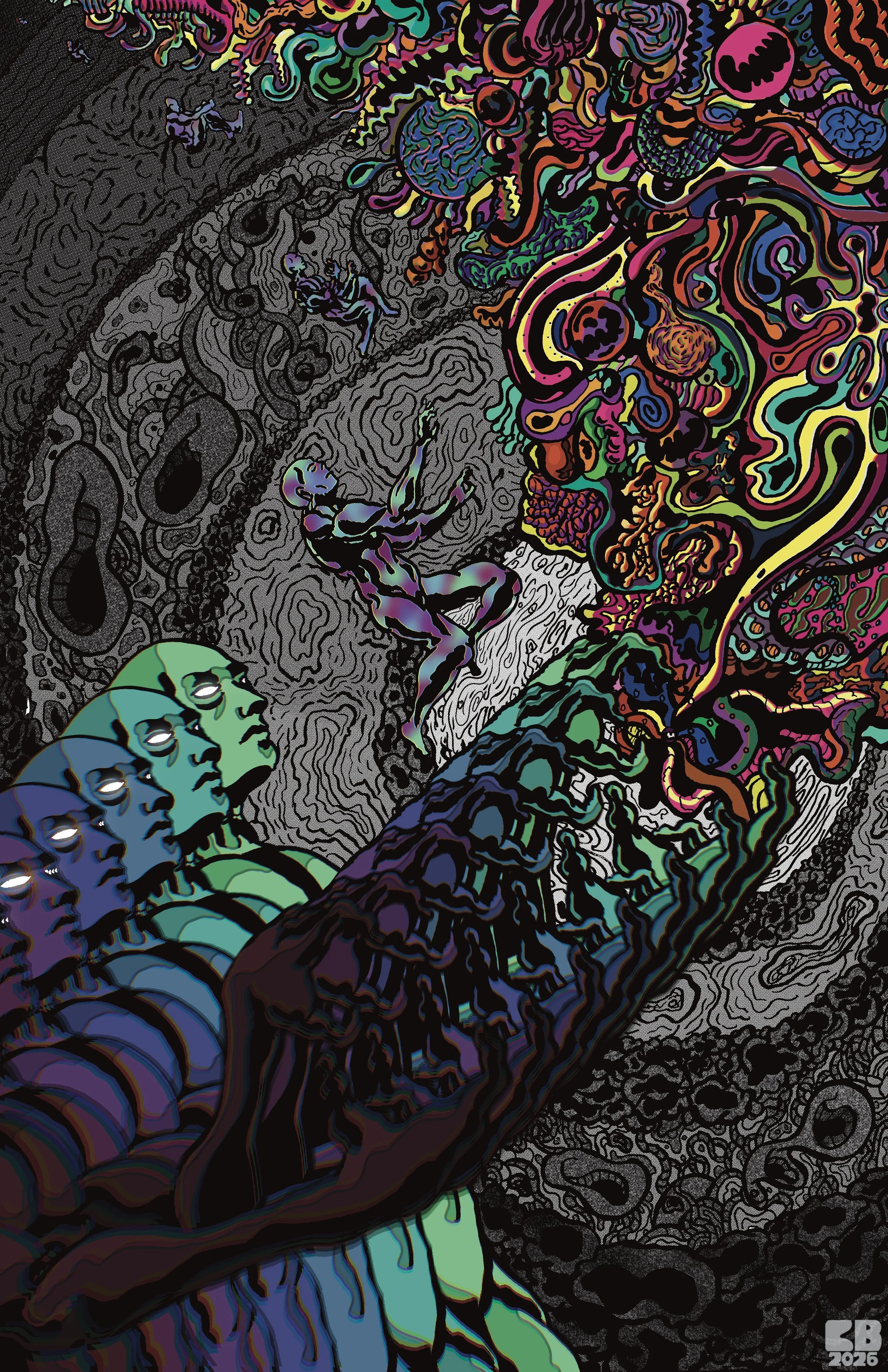 Cosmic Break of Reality - Pen and ink + Procreate - 2026