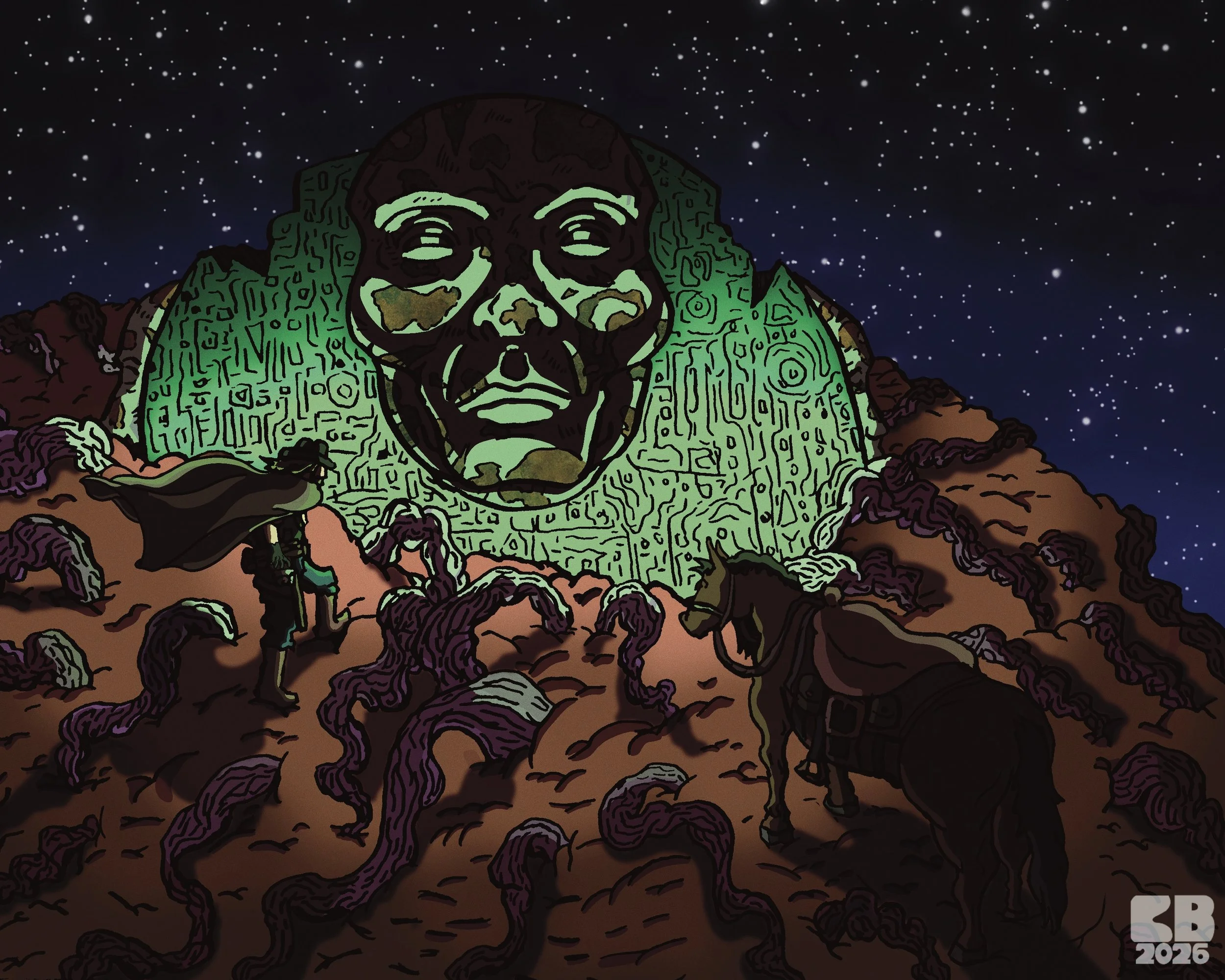 Observation of the Ancient Spacecraft - Pen and ink + Procreate - 2026