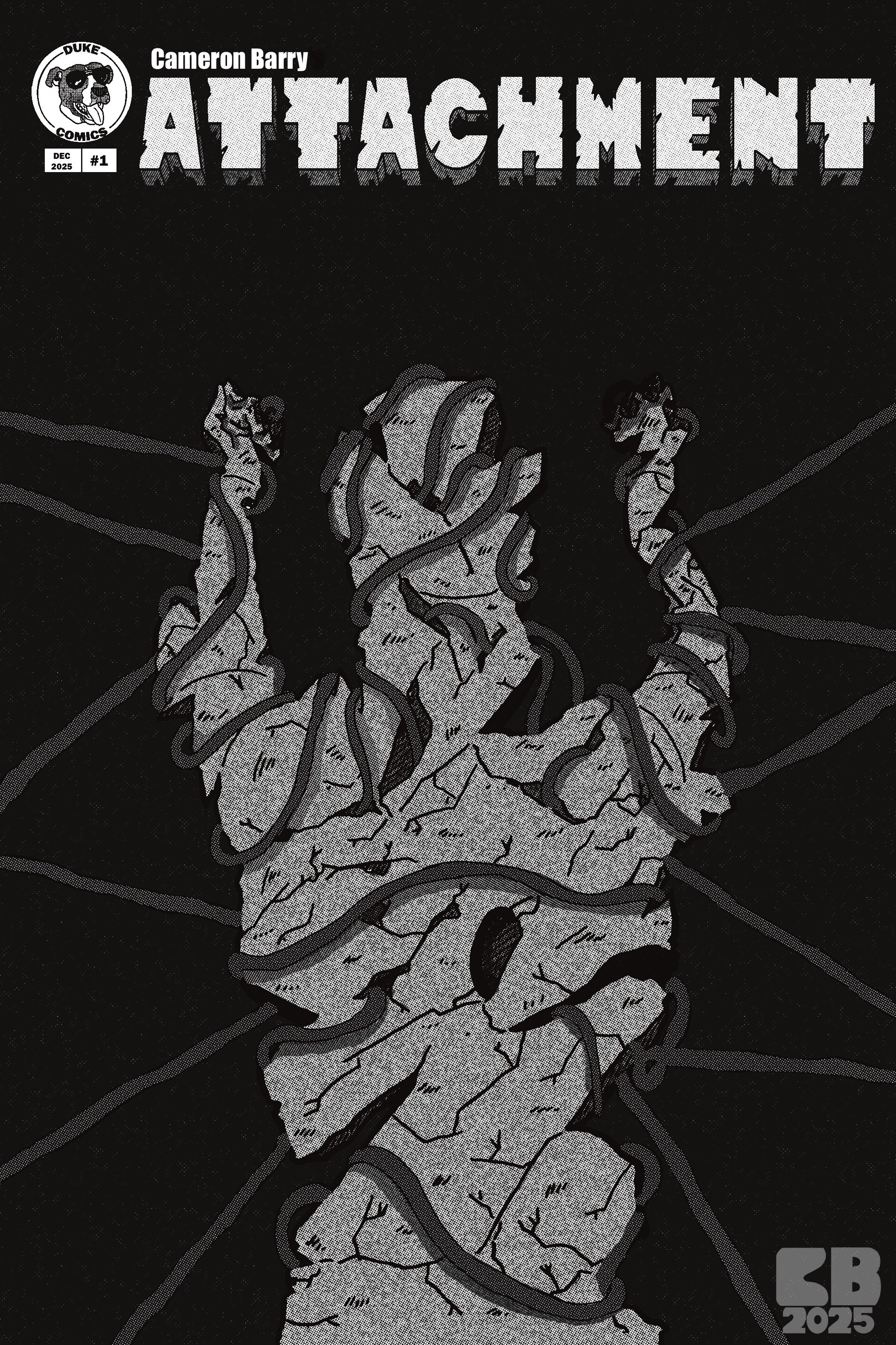 Attachment (Front Cover)- Pen and ink + Procreate - 2025