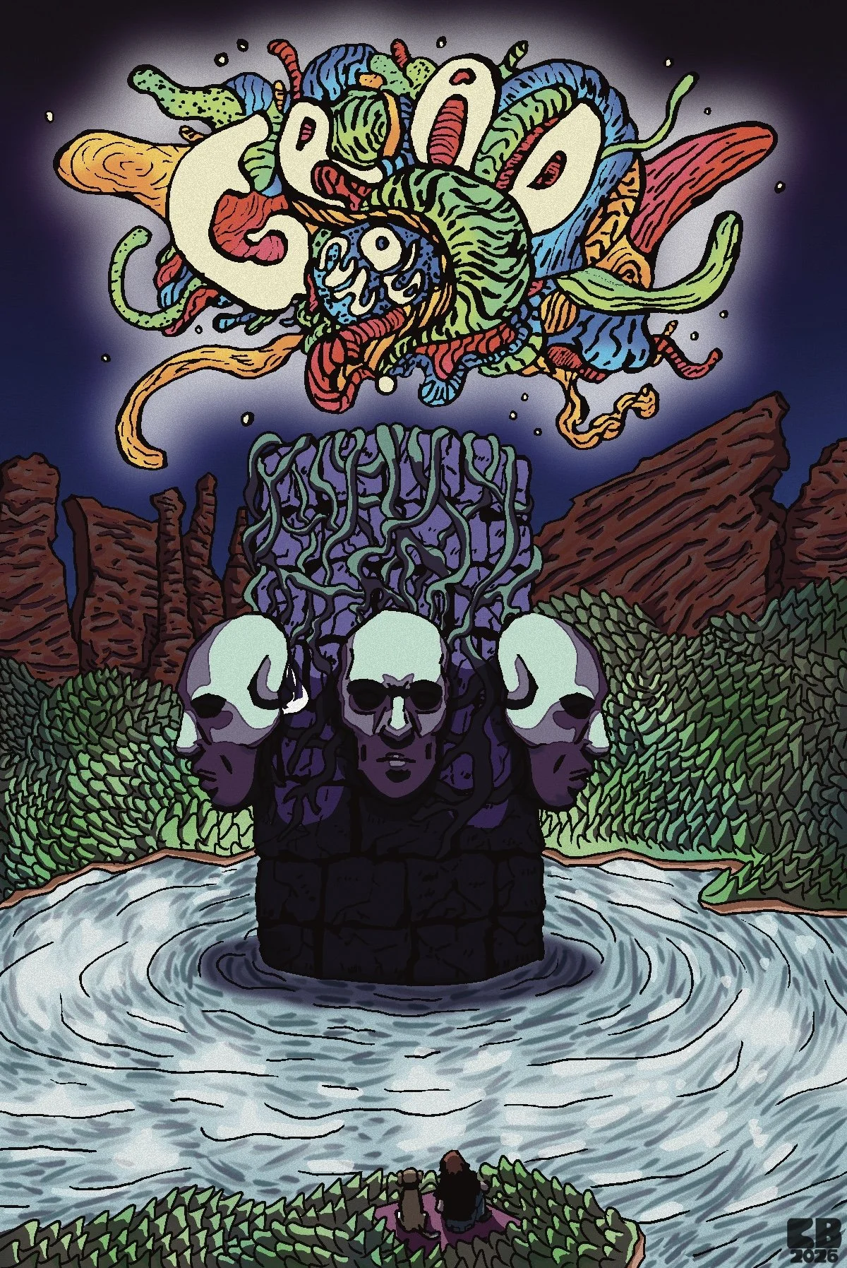 The Primordial Castle - Pen and ink + Procreate - 2026