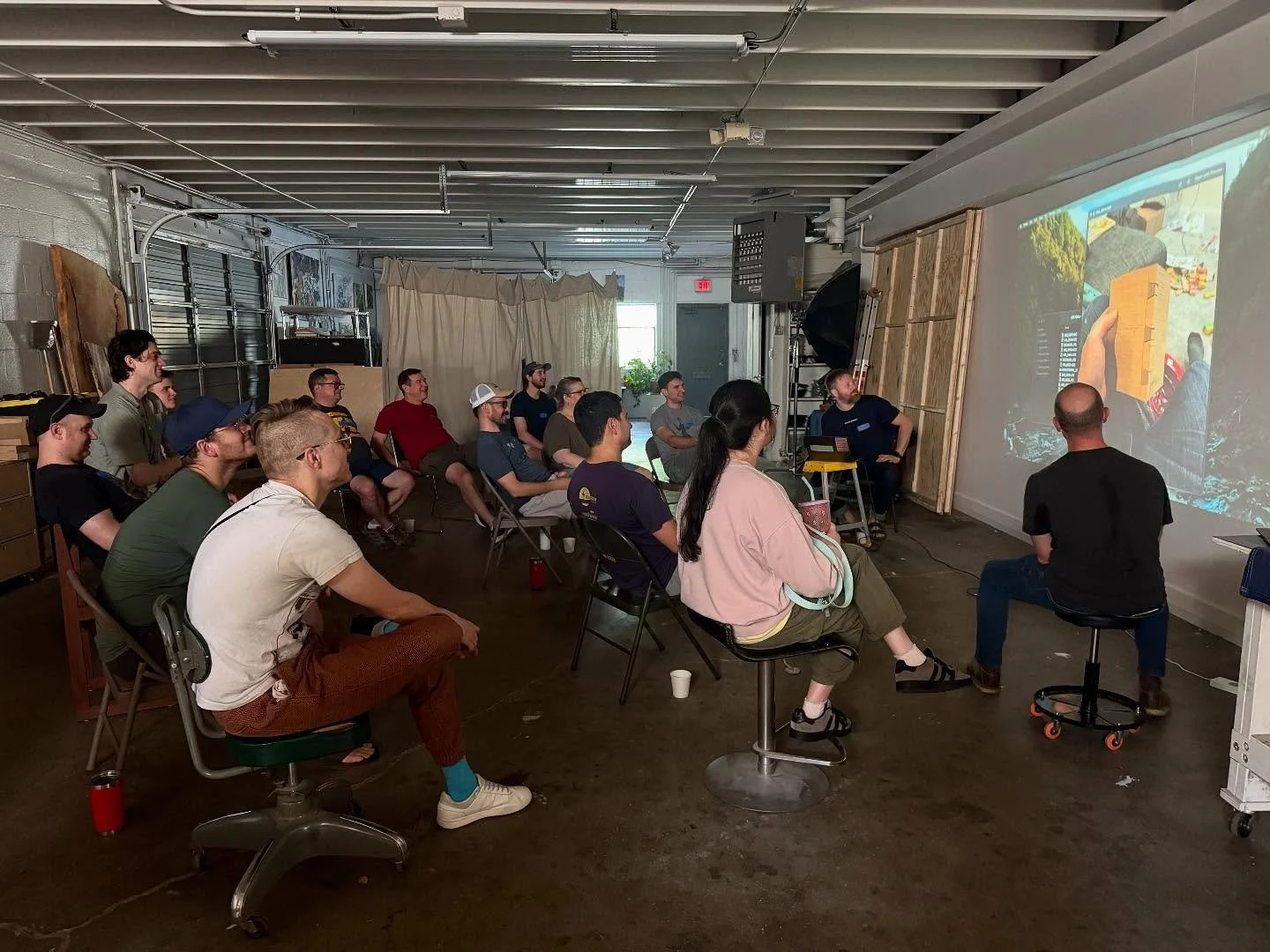 A great first meeting! Big thanks to everyone who came out to hear @godet_woodworking and @austenmorrisfurniture share their paths to becoming full-time furniture makers&mdash;and for all the thoughtful discussion that followed. We&rsquo;re energized