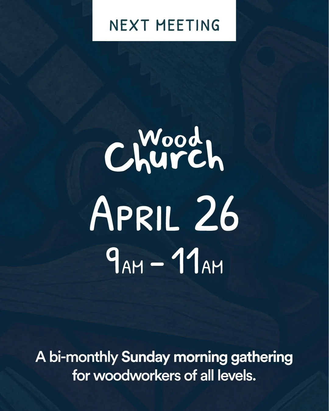 Sunday, April 26
9&ndash;11 a.m. @ Austen / Morris

This Sunday, hand cut dovetails with @godet_woodworking! Adam will be leading a demo on cutting dovetails by hand, along with some time on tool sharpening. We&rsquo;ll have extra tools and materials