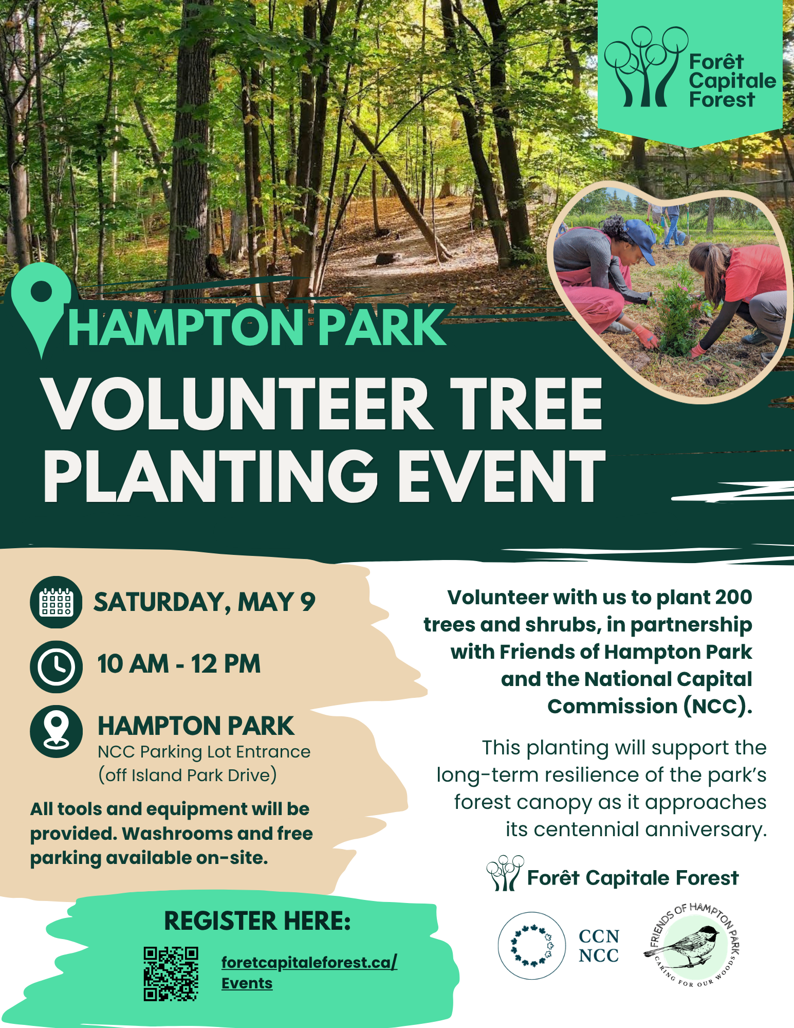 Hampton Park Volunteer Tree Planting Event