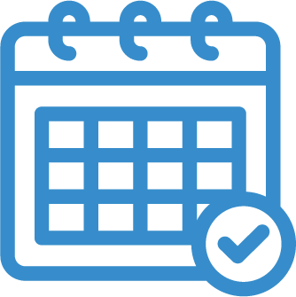 Calendar icon with a checkmark