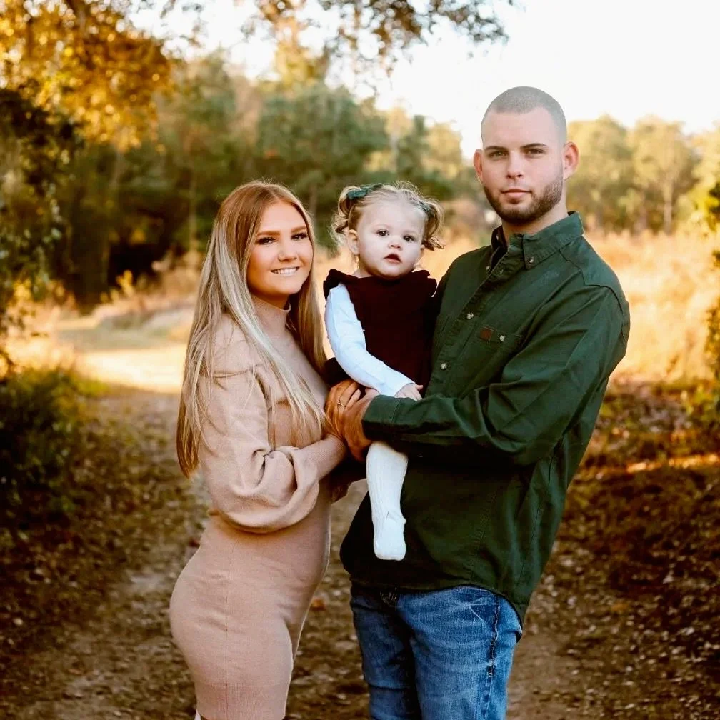 Dylan Rose — Owner & Sales Lead with a passion for protecting homes across Central Florida, he brings dedication and professionalism to every estimate and project. Pictured with him are his fiancée, Layna, who supports the company with receptionist r