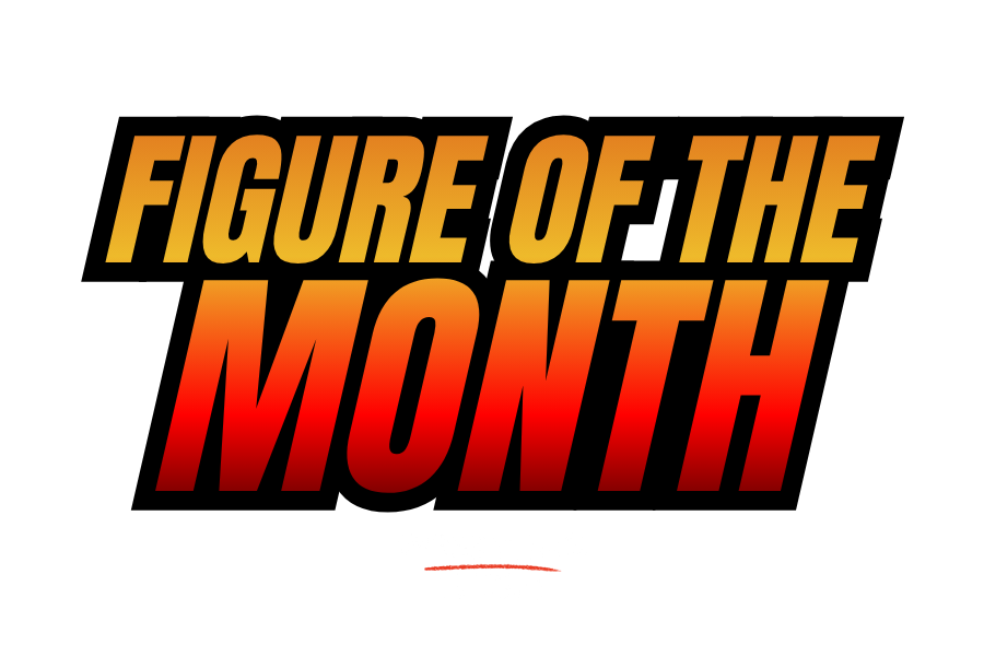 Text reading 'Figure of the Month' in yellow and red gradient on a black background.