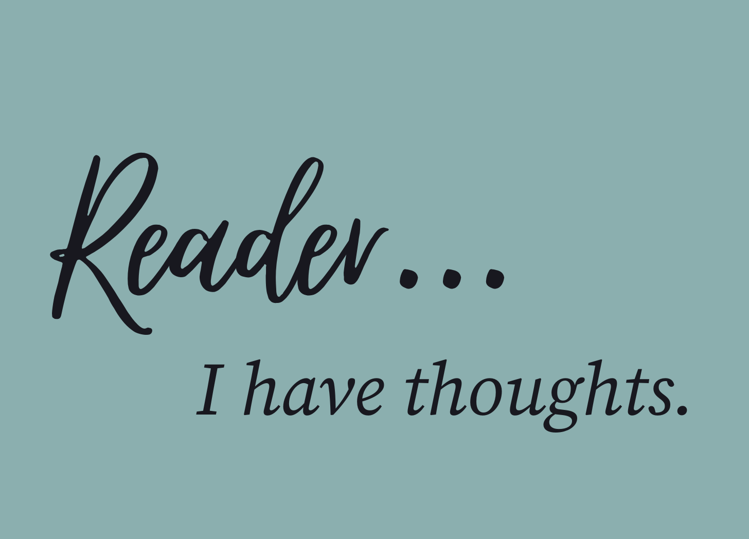 I have thoughts about ebook pricing.