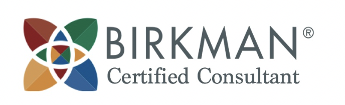 Birkman Certified Consultant logo with a colorful, abstract flower design