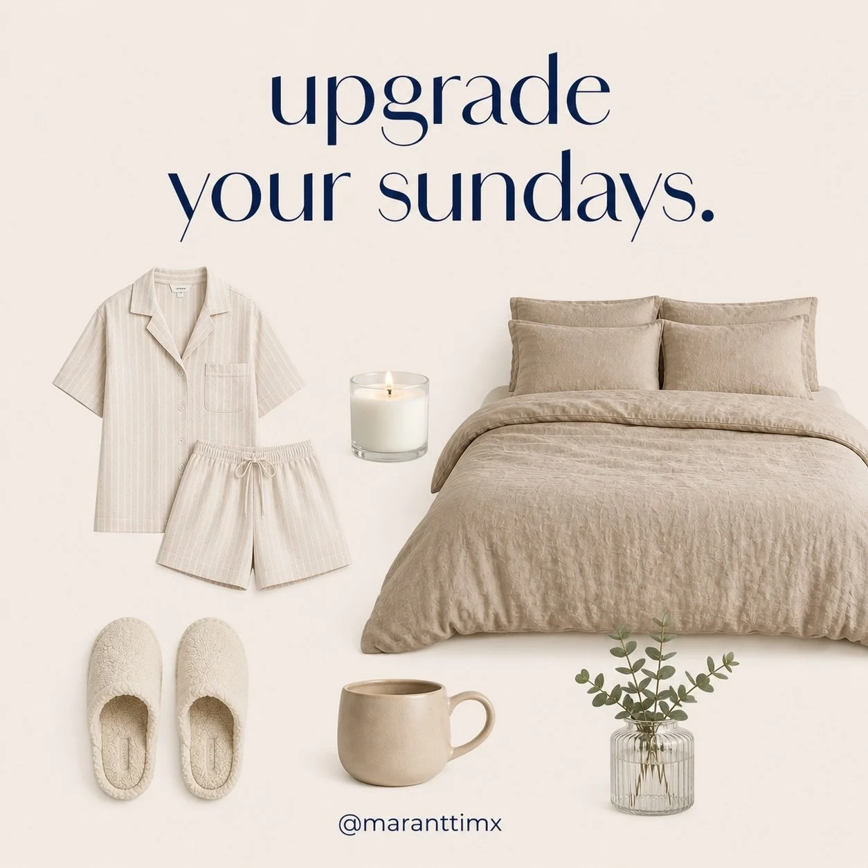 Upgrade your Sundays 🛏️✨
S&aacute;banas y duvet que se sienten como hotel.

Descanso real. Dise&ntilde;o que eleva tu espacio.

Compra aqu&iacute; &darr;
@maranttimx