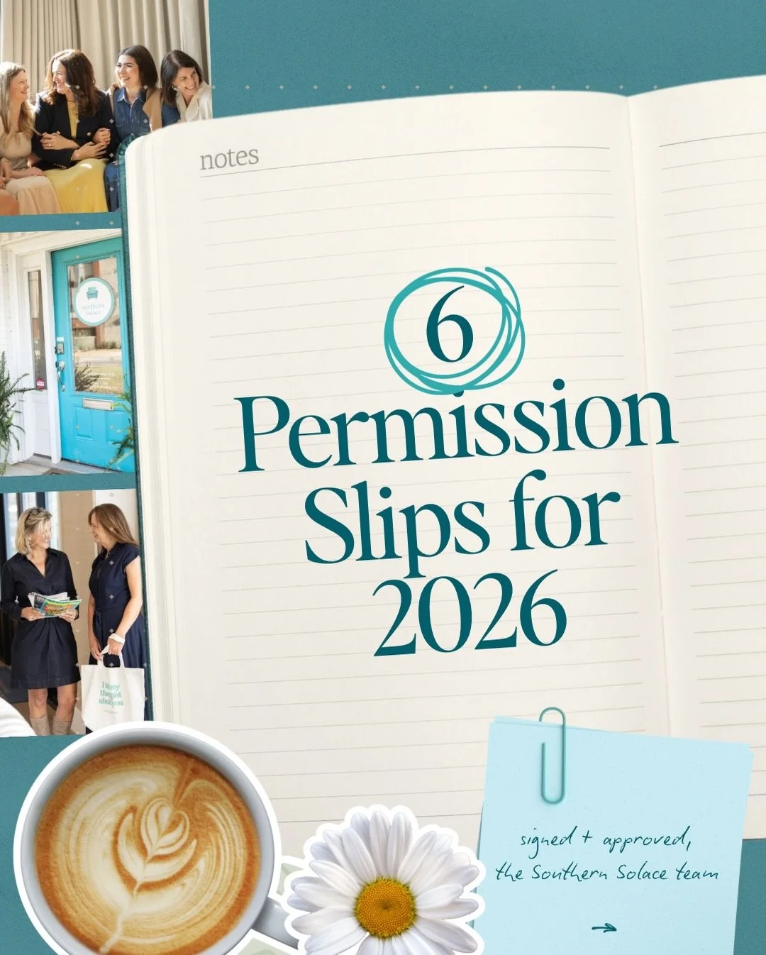 We&rsquo;re handing out permission slips going into the new year because you don&rsquo;t need to keep pushing, people-pleasing, or pretending you have it all figured out to be worthy!

Save these for the days you need the reminder or share with a fri