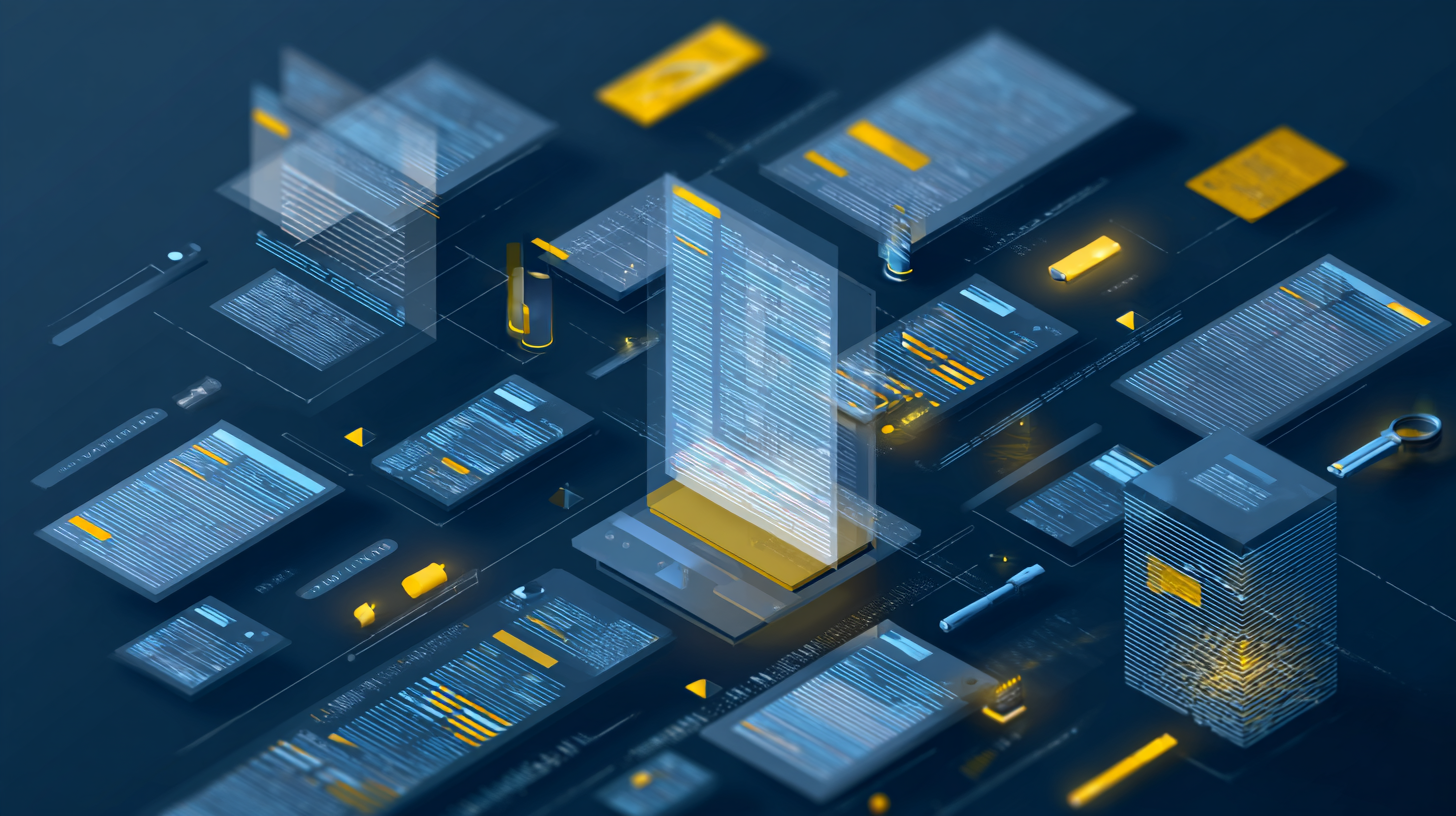 Conceptual visual of AI hologram scanning structured records data symbolizing Microsoft 365 AI readiness