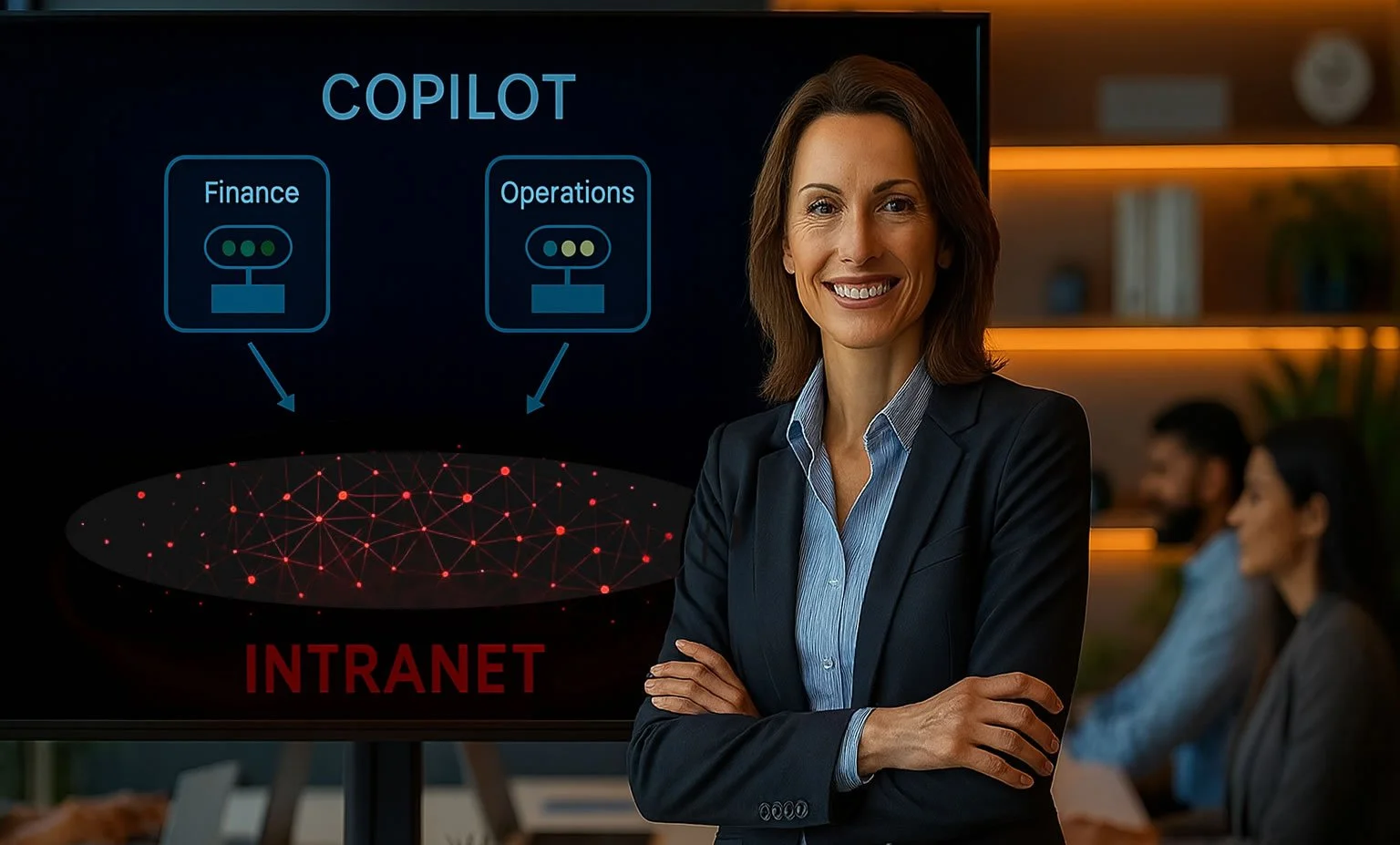 Minimalist office visualization suggesting structured progress toward AI-safe governance