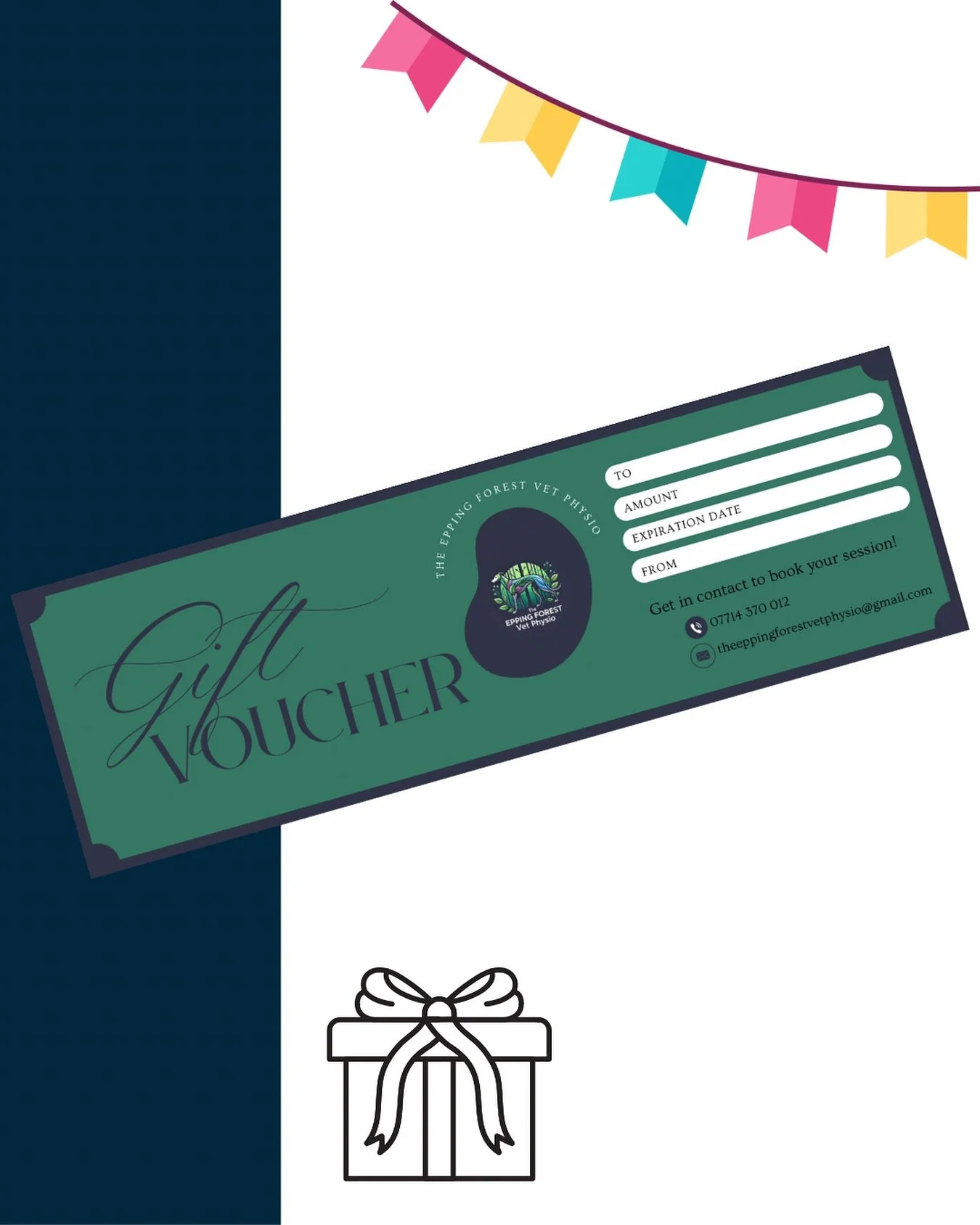 GIFT CARDS now available! 🥳💝🎫🎁 

Is your doggo&rsquo;s birthday or gotcha day coming up? 👀 Purchase a gift card to treat them to a 45 minute wellbeing massage treatment with The Epping Forest Vet Physio! 🐾💆🏼&zwj;♀️ 

*Gift cards -> &pound;