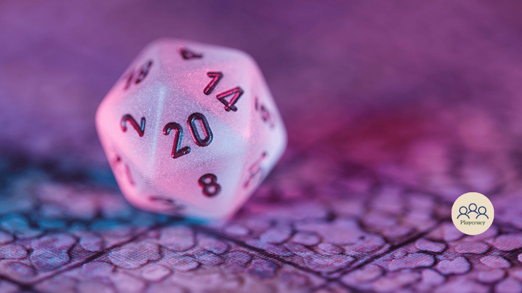 Multi face die with purple colour