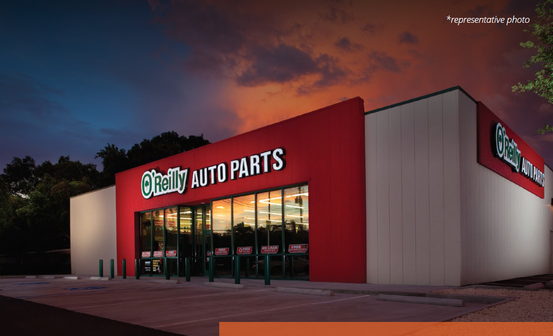 A newly constructed retail auto parts store designed for high customer traffic and efficient product access. Features bold branding, modern storefront glazing, and durable exterior finishes.