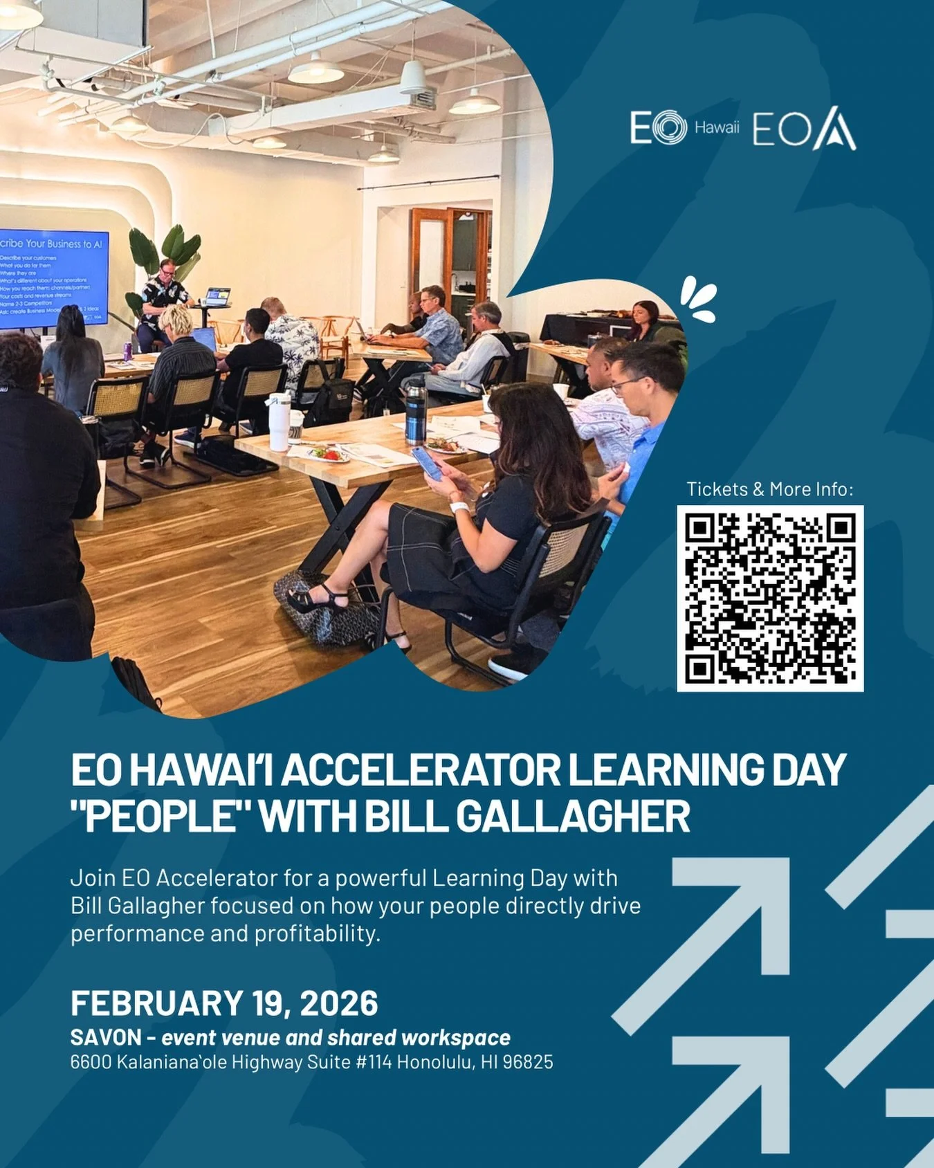 EOA Learning Day &ldquo;People&rdquo;
EO Accelerator Learning Day: &ldquo;People&rdquo; with Bill Gallagher

Is your PEOPLE strategy truly driving profitable growth or holding your business back?

Join us for our next EO Accelerator Learning Day feat