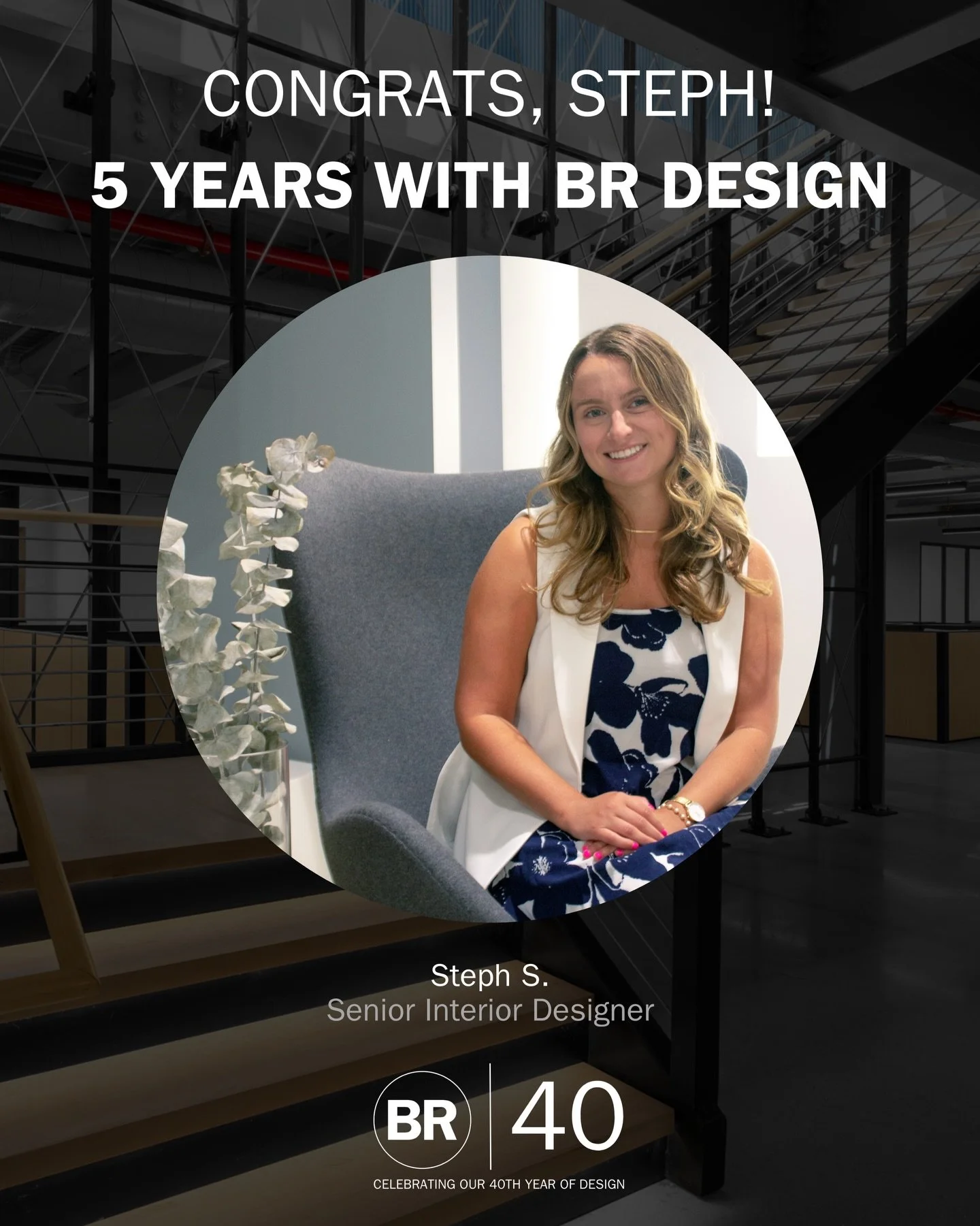 A heartfelt thank you to one of our Interior Designers, Steph, as she celebrates 5 years with BR Design Associates. Her creativity, dedication, and passion for design have brought vision to life across numerous projects and made a lasting impact on o