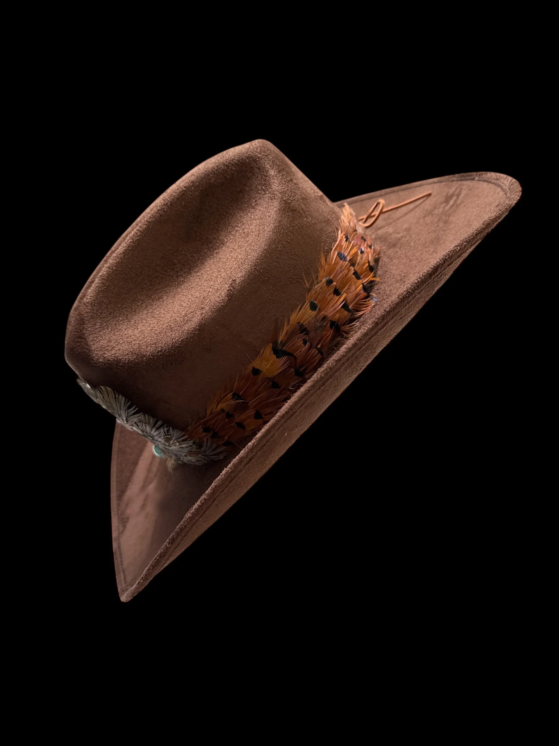 Light Green:Brown Feather Hat Band Middle Crown Side.jpg