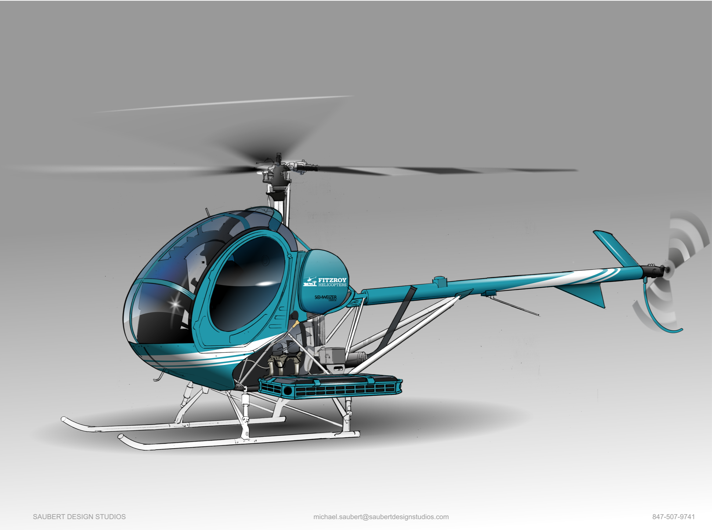Helicopter concept development rendering