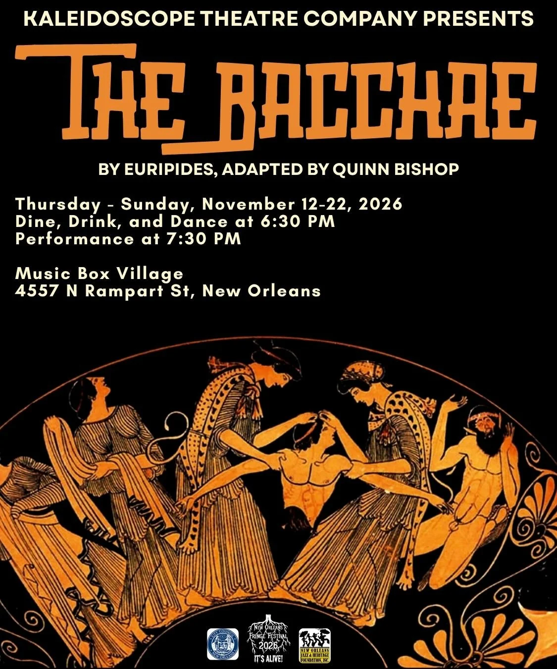 "The Bacchae" is our take on Euripides’ 2,400-year-old play about Dionysus, a city that refuses to recognize him, and the chaos that follows. We’re interested in the queerness already present in the ancient text and in bringing back some of what made