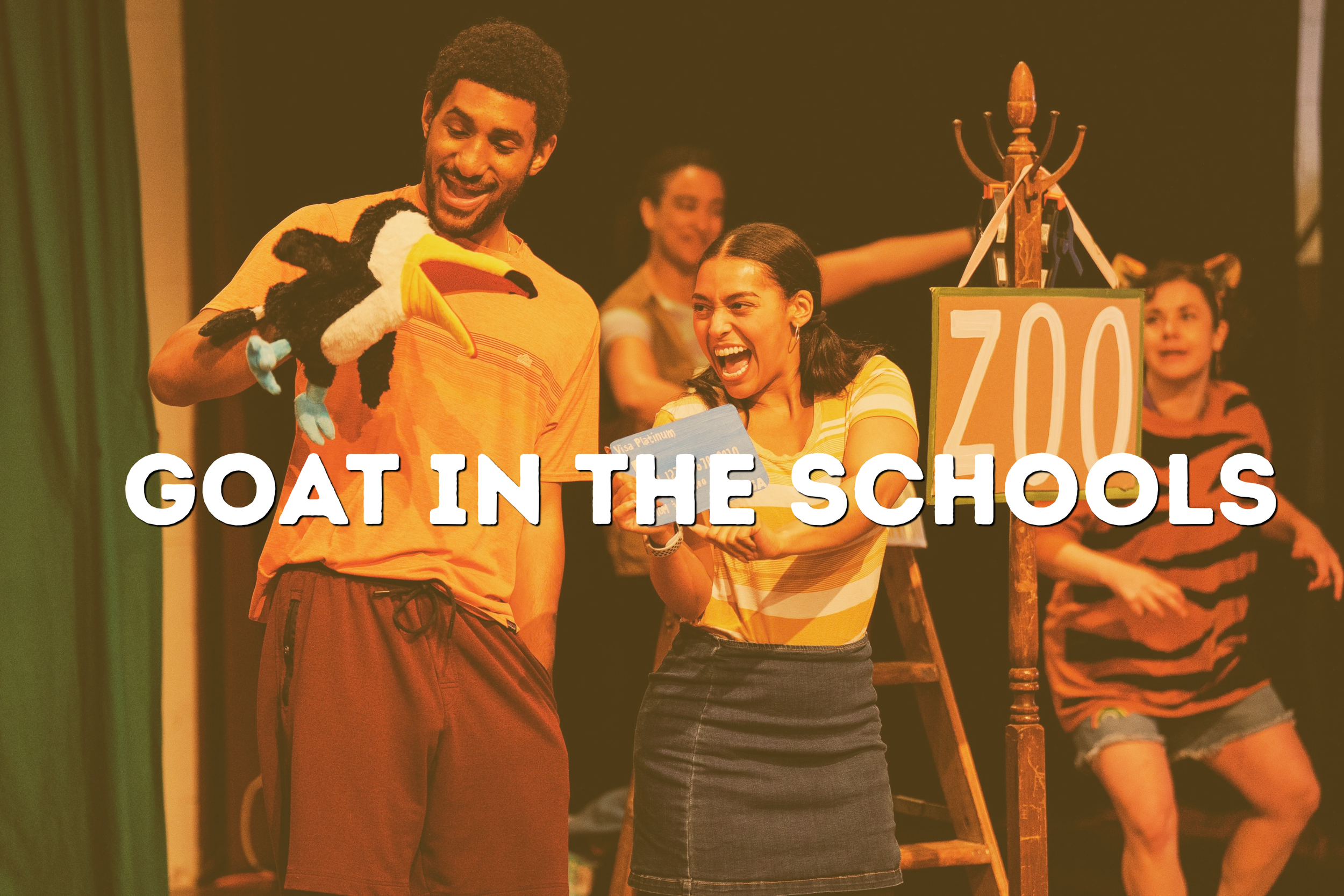 "Goat in the Schools" is GRP's youth theatre show, and the only touring production in New Orleans that features student-written plays performed by professional actors. The 2026 touring repertoire includes:
The Grabpack by King Butler, Young Audiences