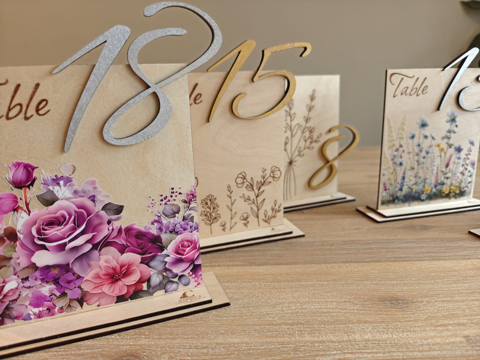 Floral Engraved and Floral Printed Design