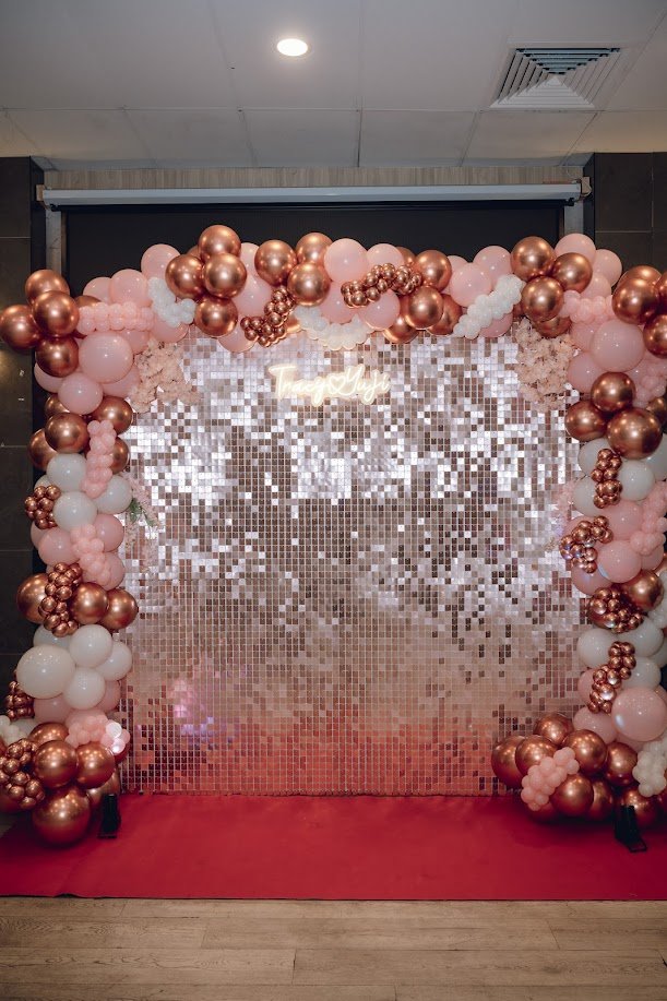 Rose Gold Shimmering Wall