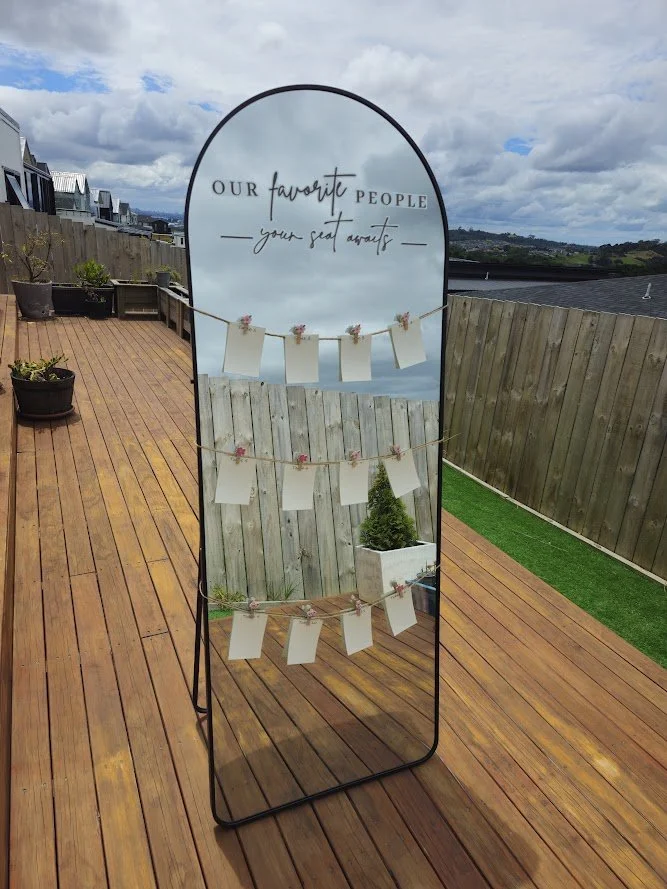 Wedding Mirror - Optional Personalised Decal