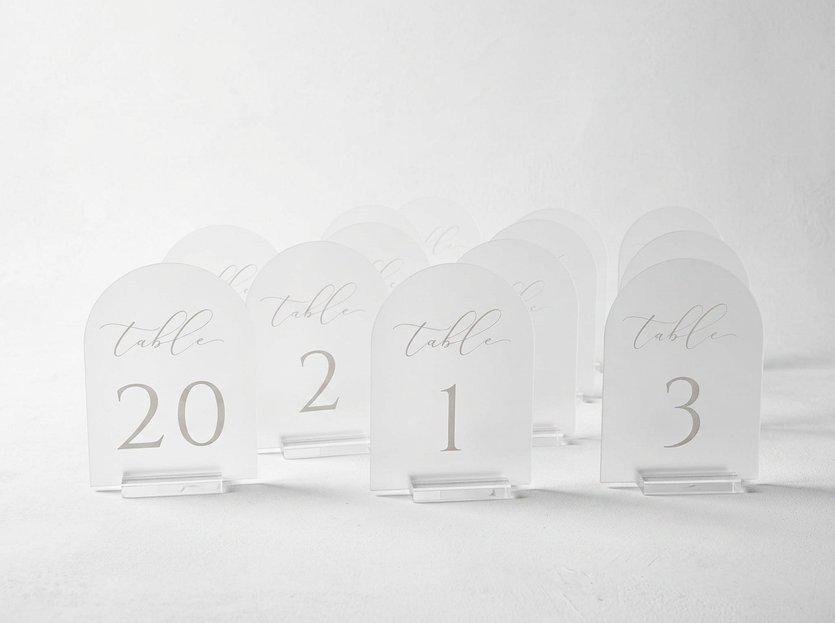 Frosted Acrylic Table Number