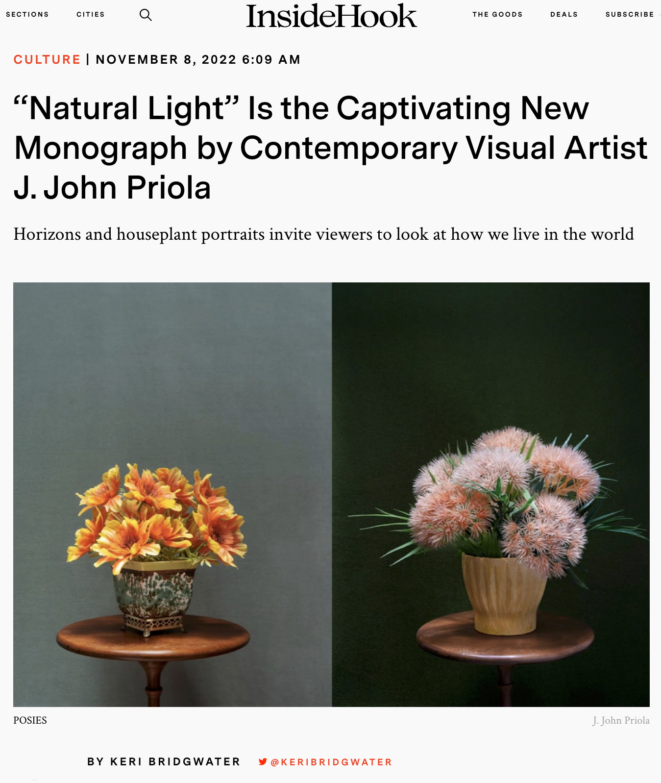 “Natural Light” Is the Captivating New Monograph by Contemporary Visual Artist J. John Priola
