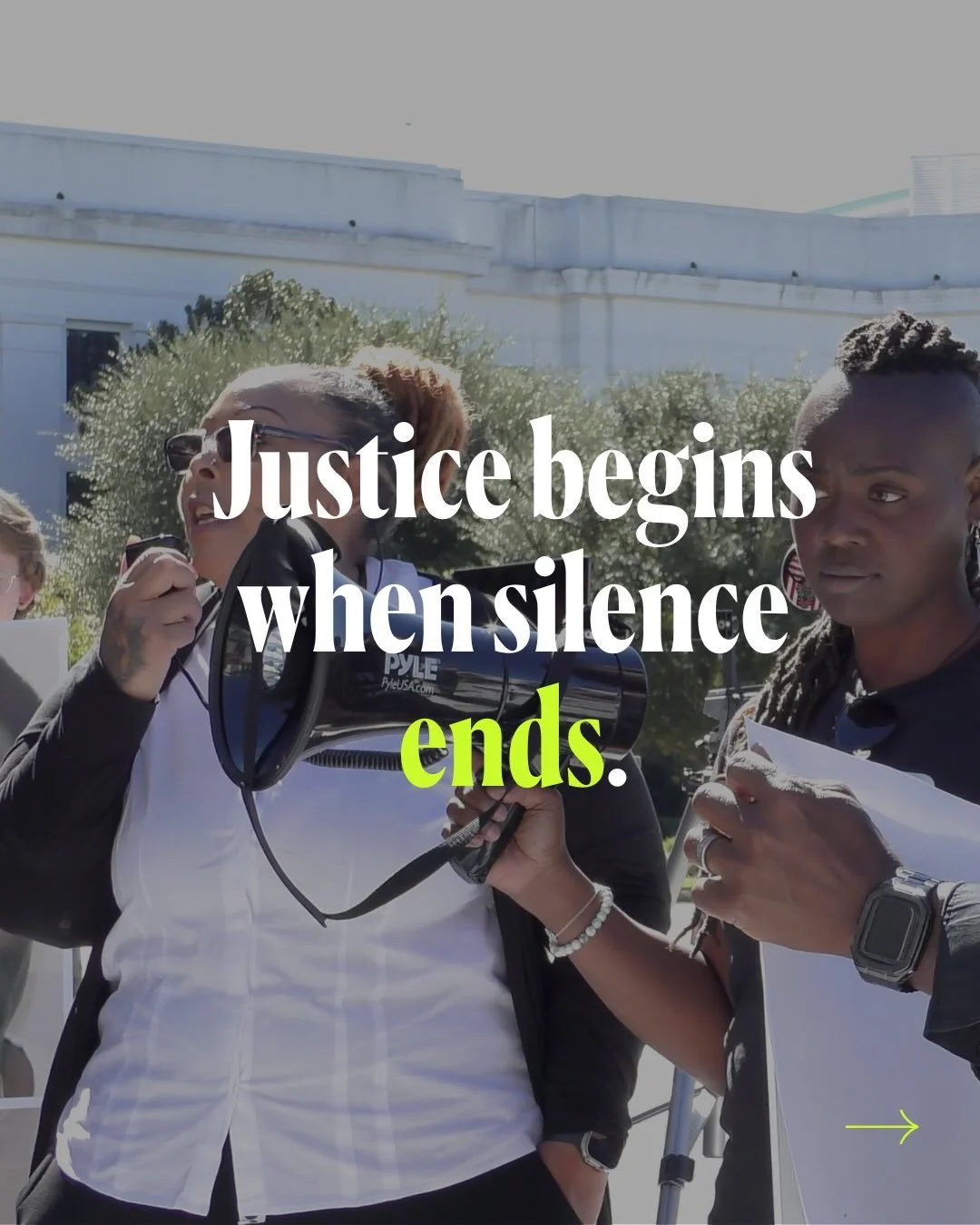 Silence protects the system.
Your voice threatens it.
Raise it. Say NO MORE. 
For more information visit NoMoreAL.com