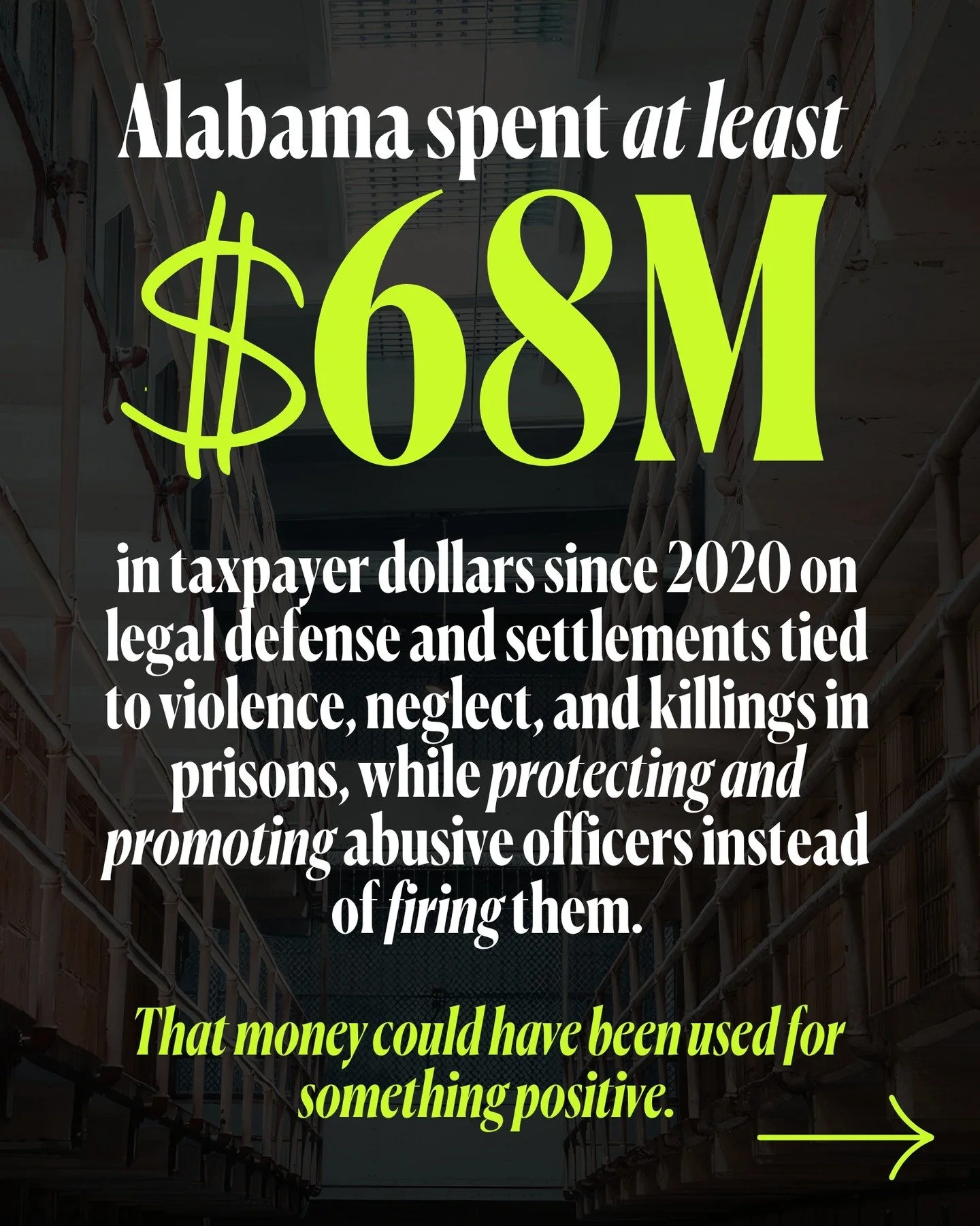 JUST IN: Alabama has spent $68M since 2020 covering up prison violence and protecting (and promoting) killer officers like Lt. Roderick Gadson. That money could have funded things like healthcare, housing, and schools for Alabamians instead. The full
