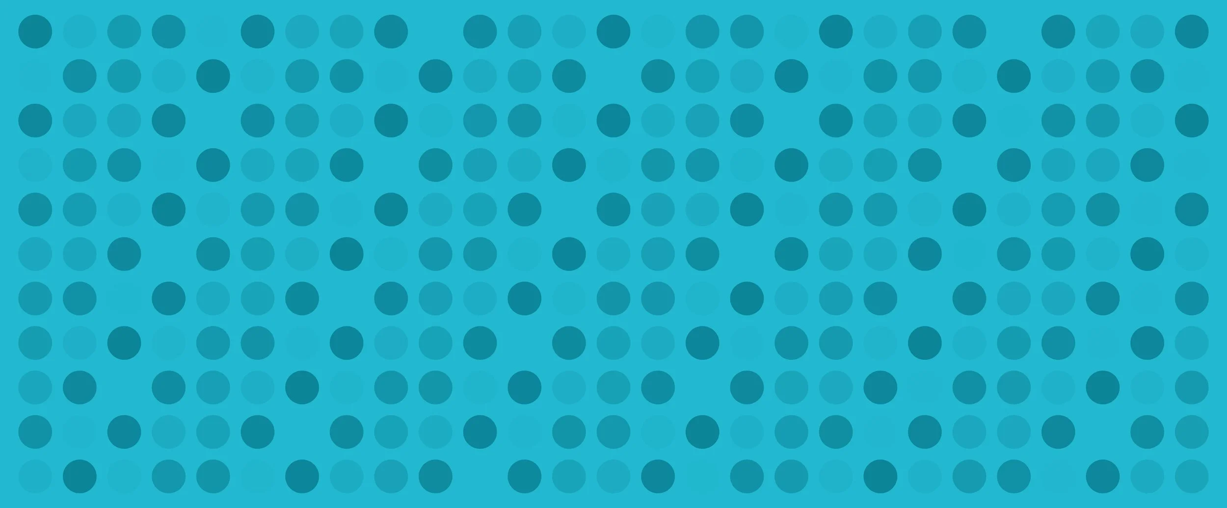 Blue background with evenly spaced darker blue polka dots.