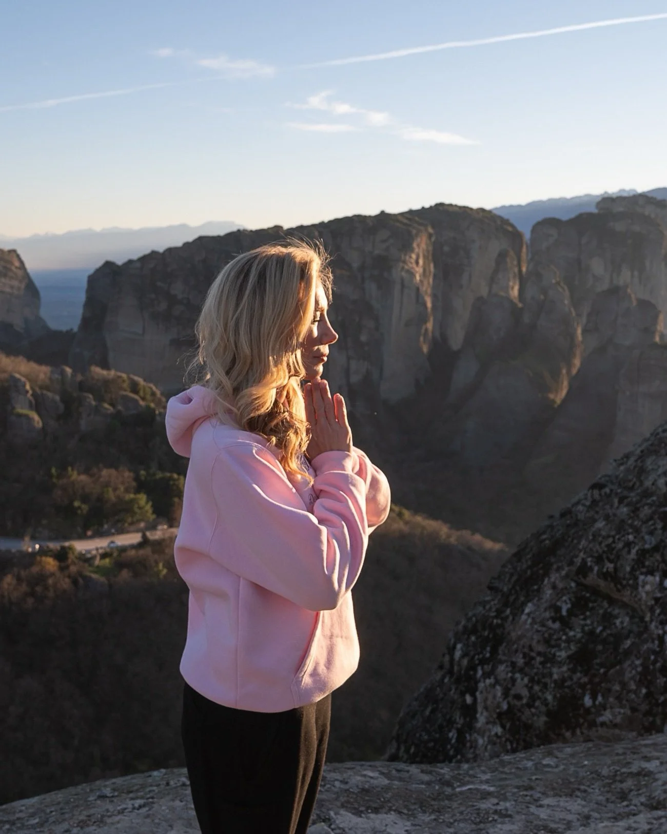 In moments of uncertainty, return to stillness. Close your eyes, picture somewhere you feel at peace, and let your breath guide you back to balance. 🧘&zwj;♀️🦋 Today, my mind travels back to Meteora.