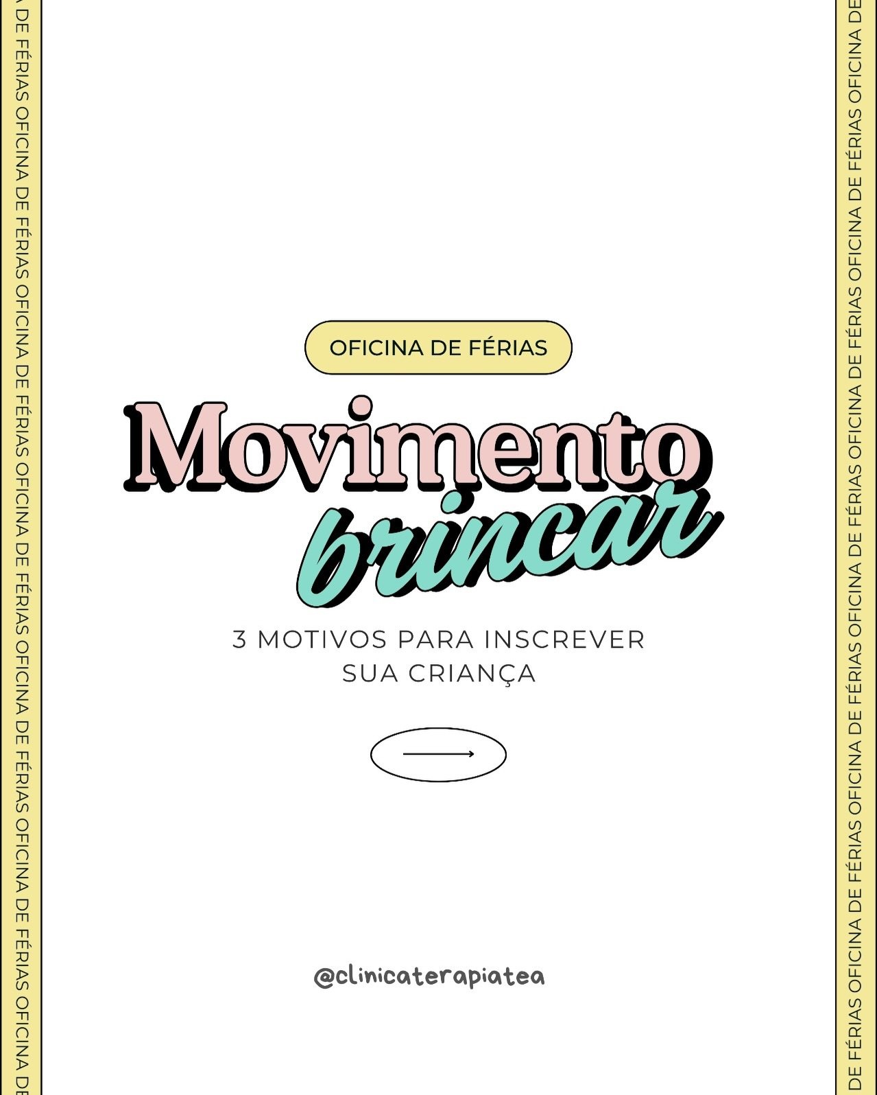 F&eacute;rias: tempo de brincar, se movimentar, aprender e se conectar. 
Nossas oficinas de f&eacute;rias foram pensadas para proporcionar experi&ecirc;ncias ricas em socializa&ccedil;&atilde;o, aprendizagem e movimento, respeitando o desenvolvimento