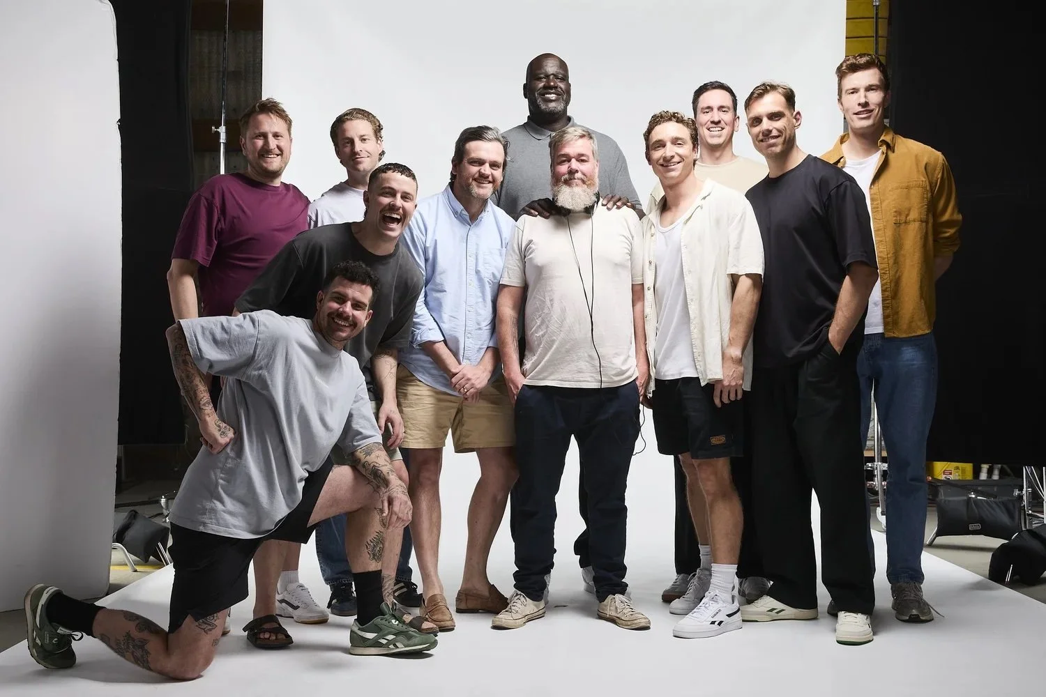 Blood UTD on a shoot with Shaquille O'Neal