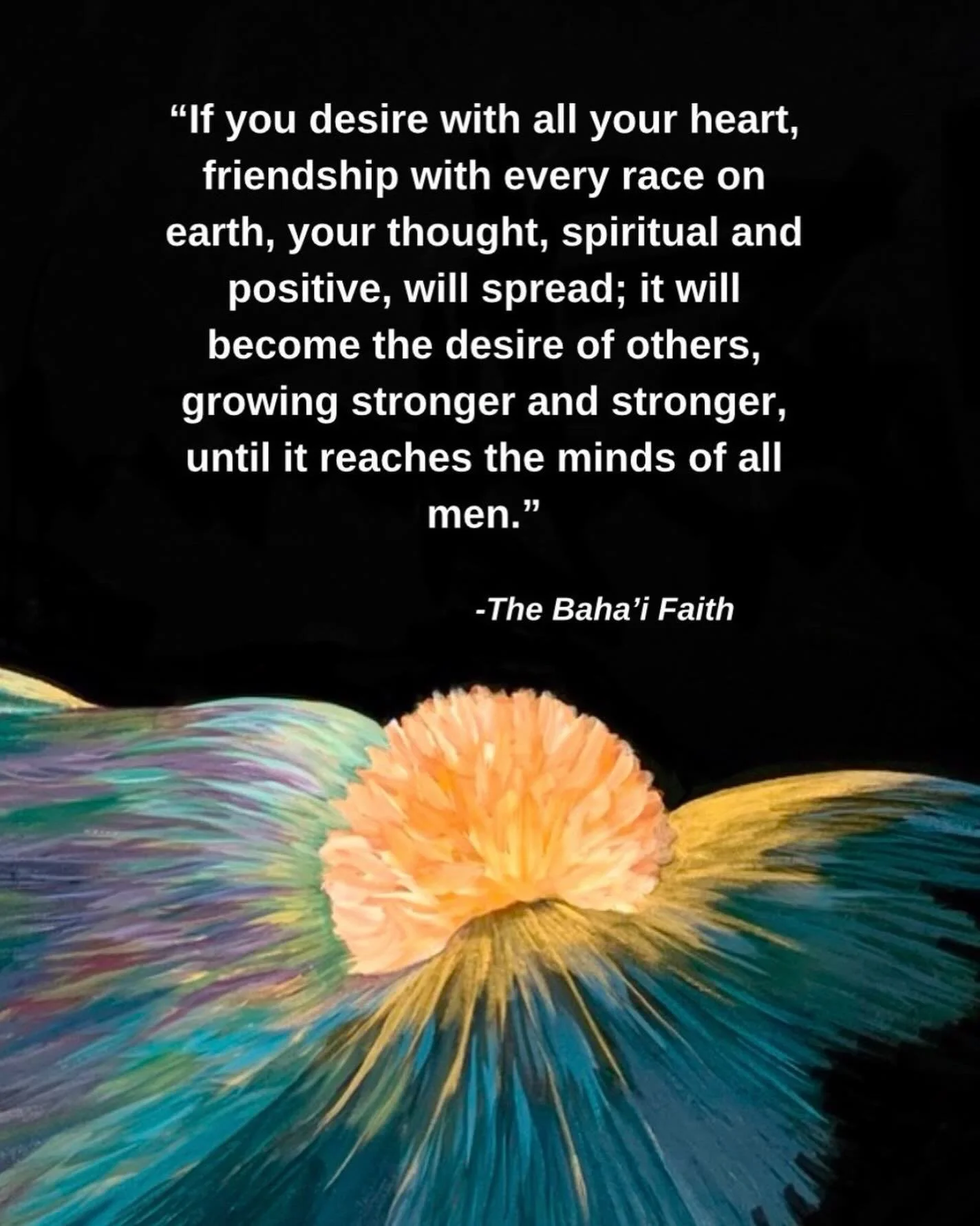 This is &ldquo;Luminous&rdquo; , one of my most elevated and inspired pieces. It started as a painting about fire and ice, then the Chilean Baha&rsquo;i temple at the foot of the Andes mountains, then to this- an orb of light floating on a river in a